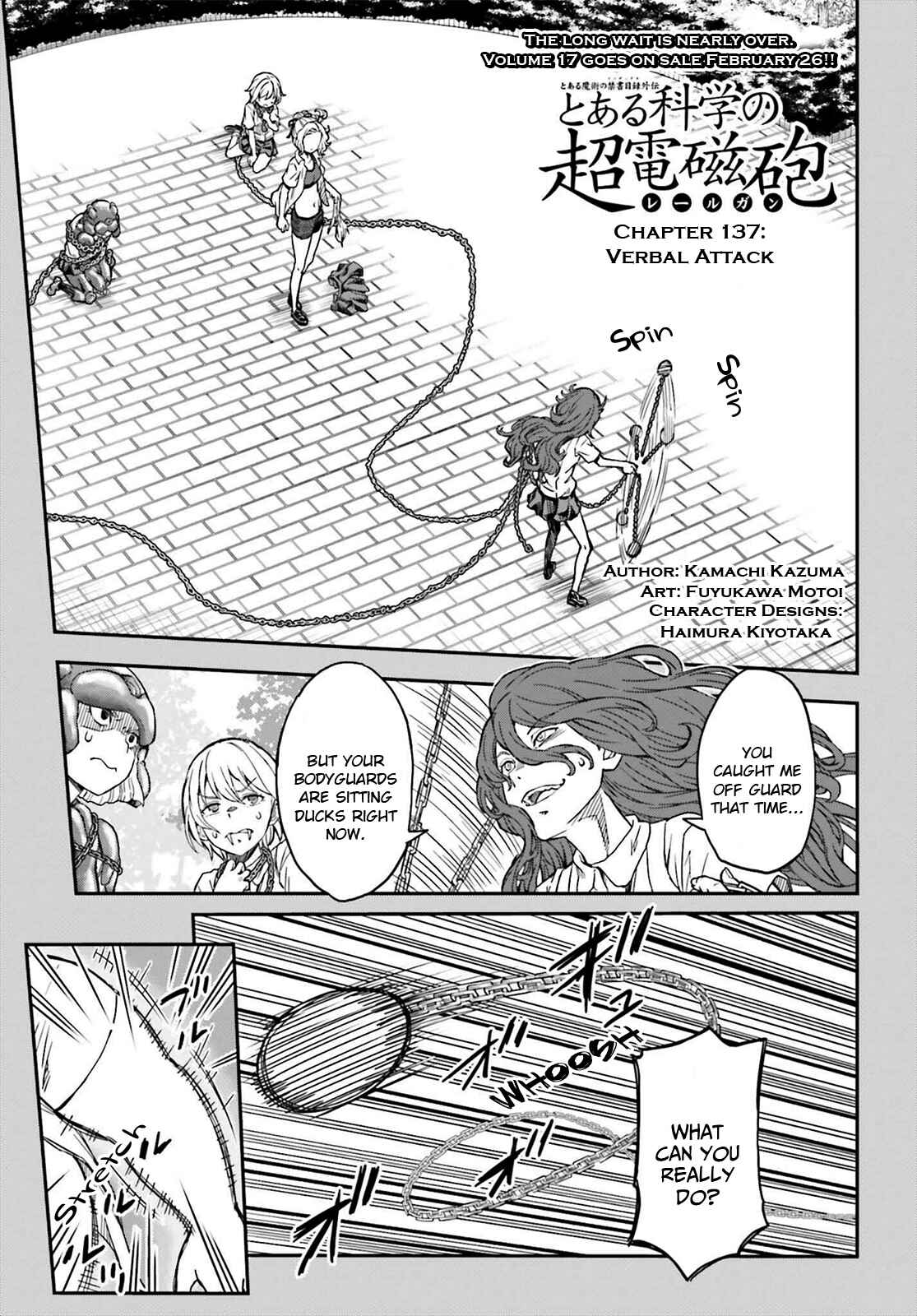 Page 1 Chapter 137 Toaru Majutsu no Index Gaiden - Toaru Kagaku no Railgun