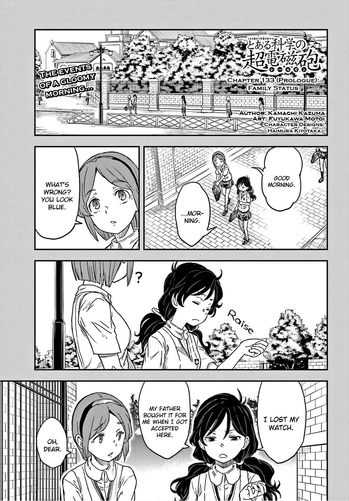 Page 1 Chapter 133 Toaru Majutsu no Index Gaiden - Toaru Kagaku no Railgun