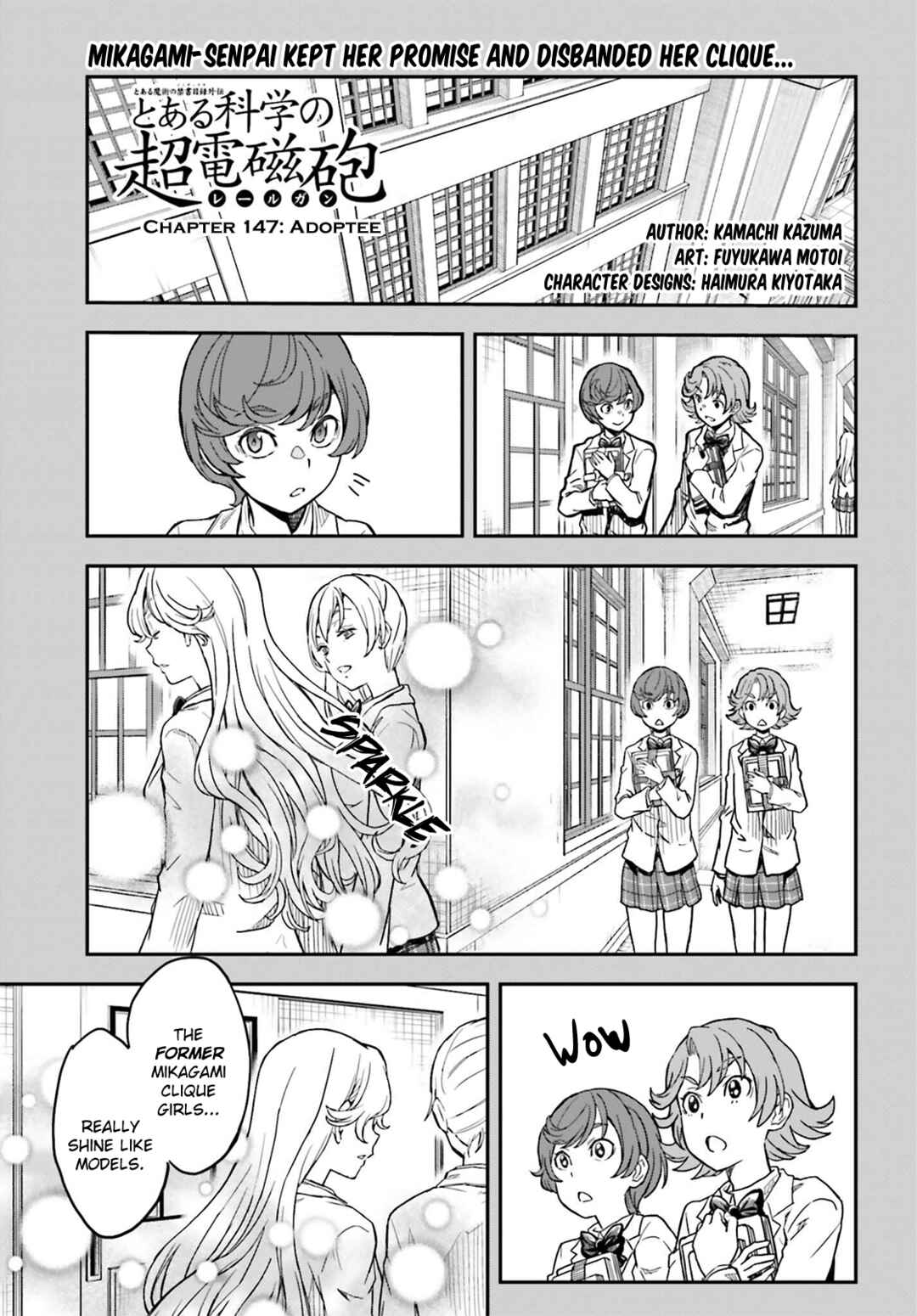 Page 1 Chapter 147 Toaru Majutsu no Index Gaiden - Toaru Kagaku no Railgun