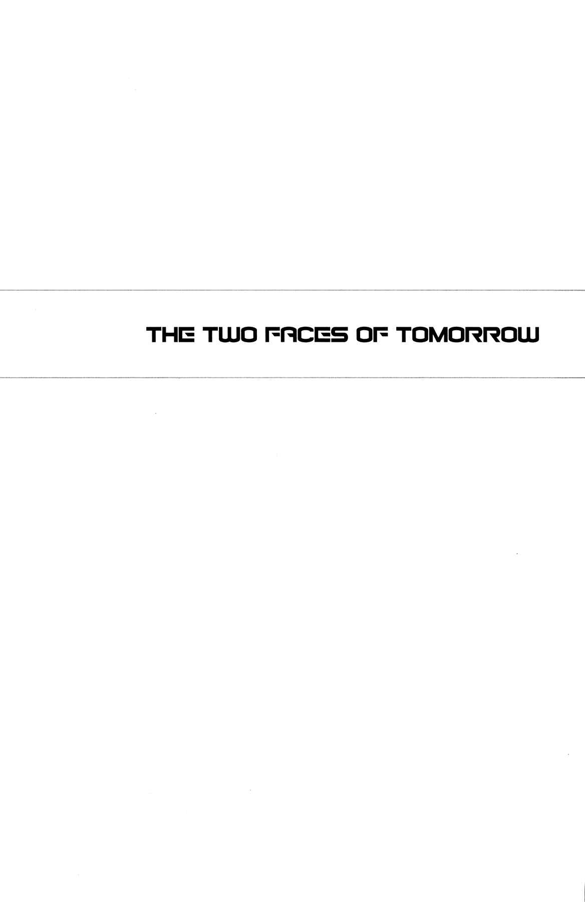 Page 2 Chapter 0 The Two Faces of Tomorrow