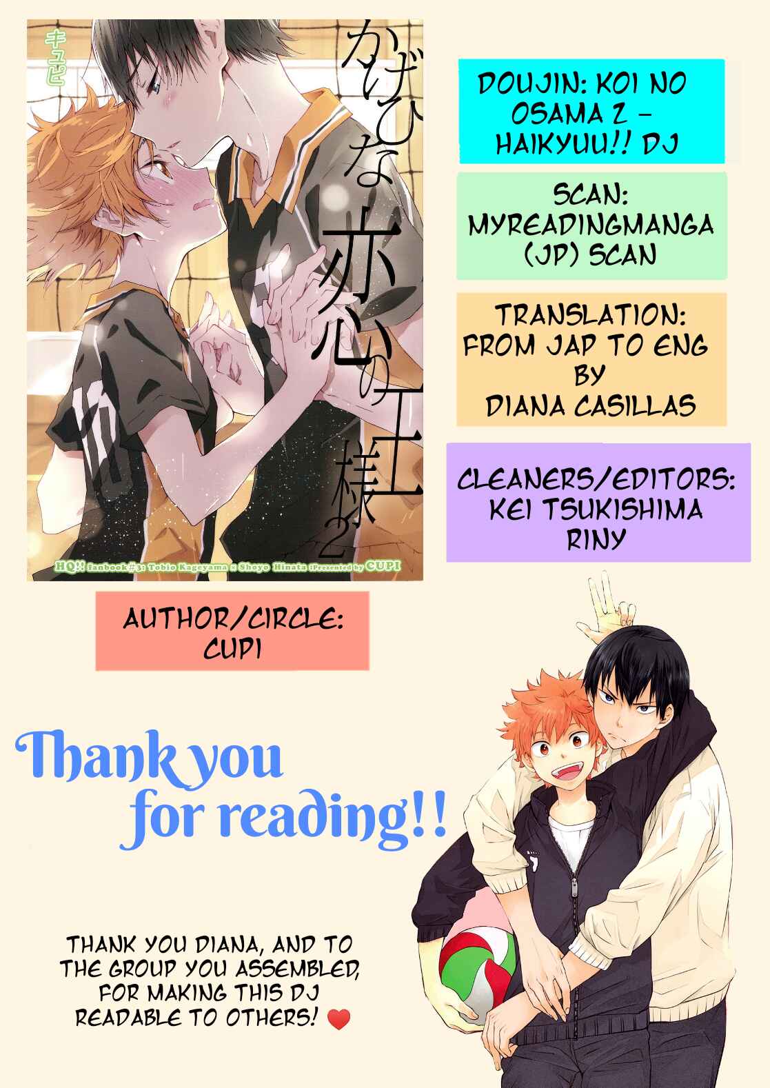 Page 2 Chapter 2 Haikyuu!! - The King of Love (Doujinshi)