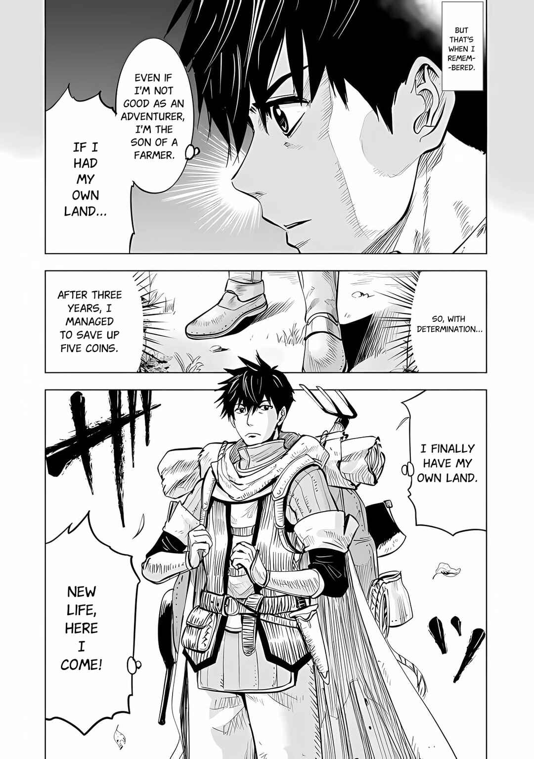 Page 11 Chapter 1.1 Makyou Seikatsu: Gakeppuchi Boukensha ga Hikikomoru ni wa Hirosugiru