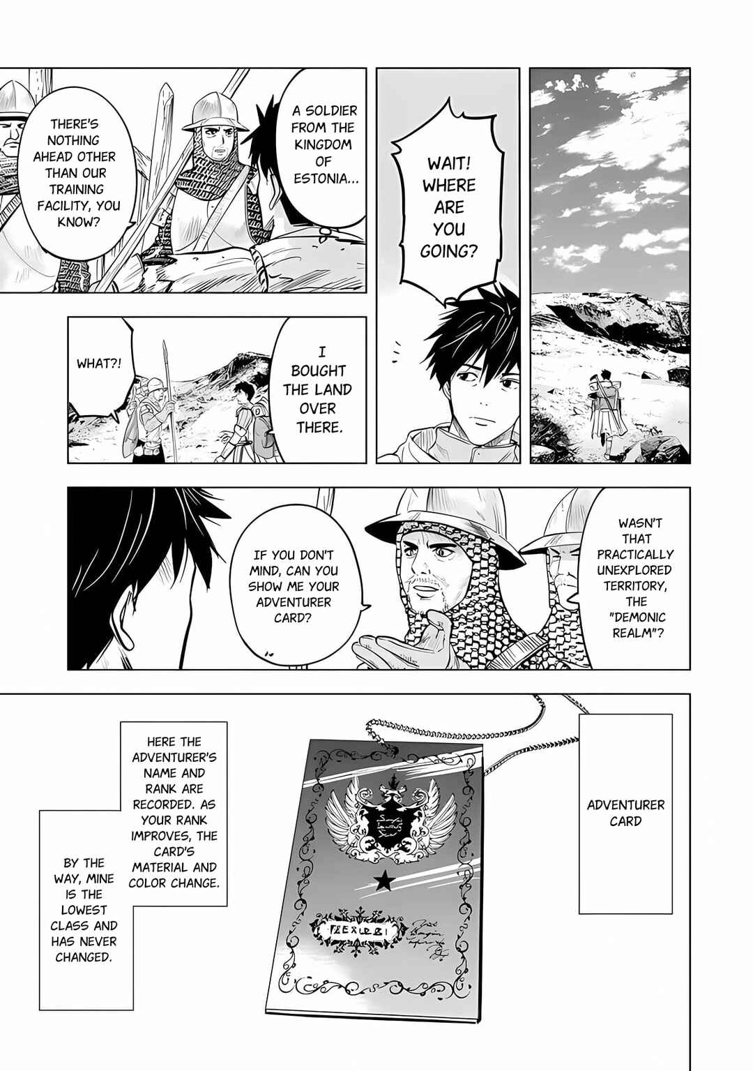 Page 12 Chapter 1.1 Makyou Seikatsu: Gakeppuchi Boukensha ga Hikikomoru ni wa Hirosugiru