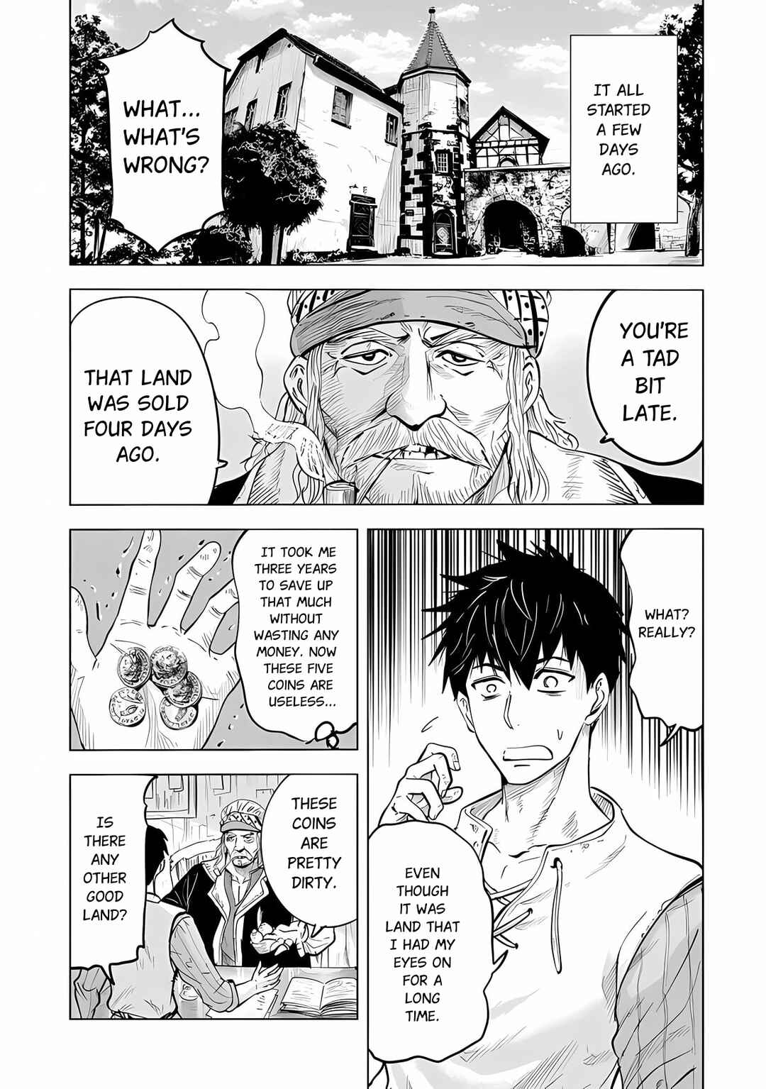 Page 6 Chapter 1.1 Makyou Seikatsu: Gakeppuchi Boukensha ga Hikikomoru ni wa Hirosugiru