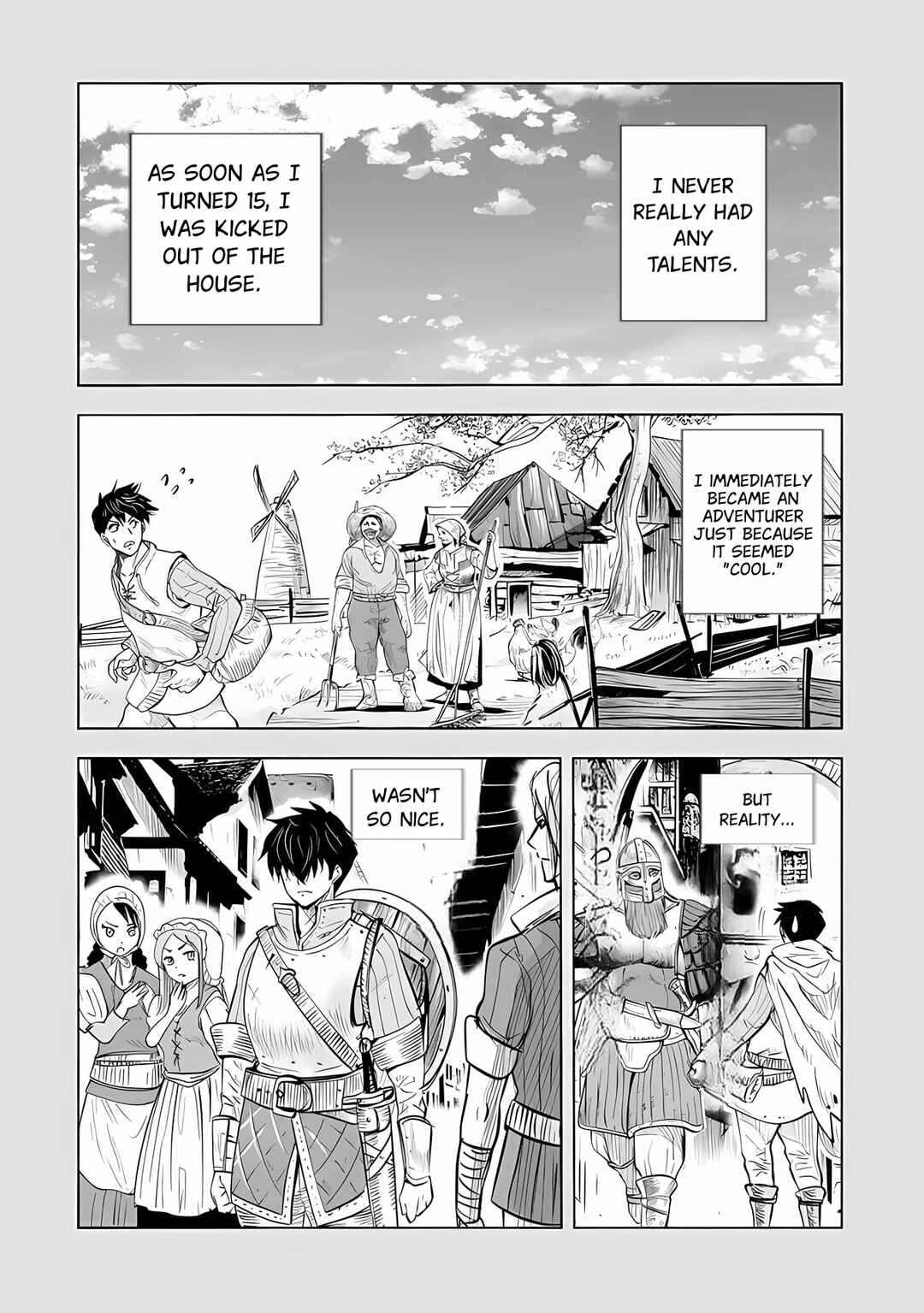 Page 9 Chapter 1.1 Makyou Seikatsu: Gakeppuchi Boukensha ga Hikikomoru ni wa Hirosugiru