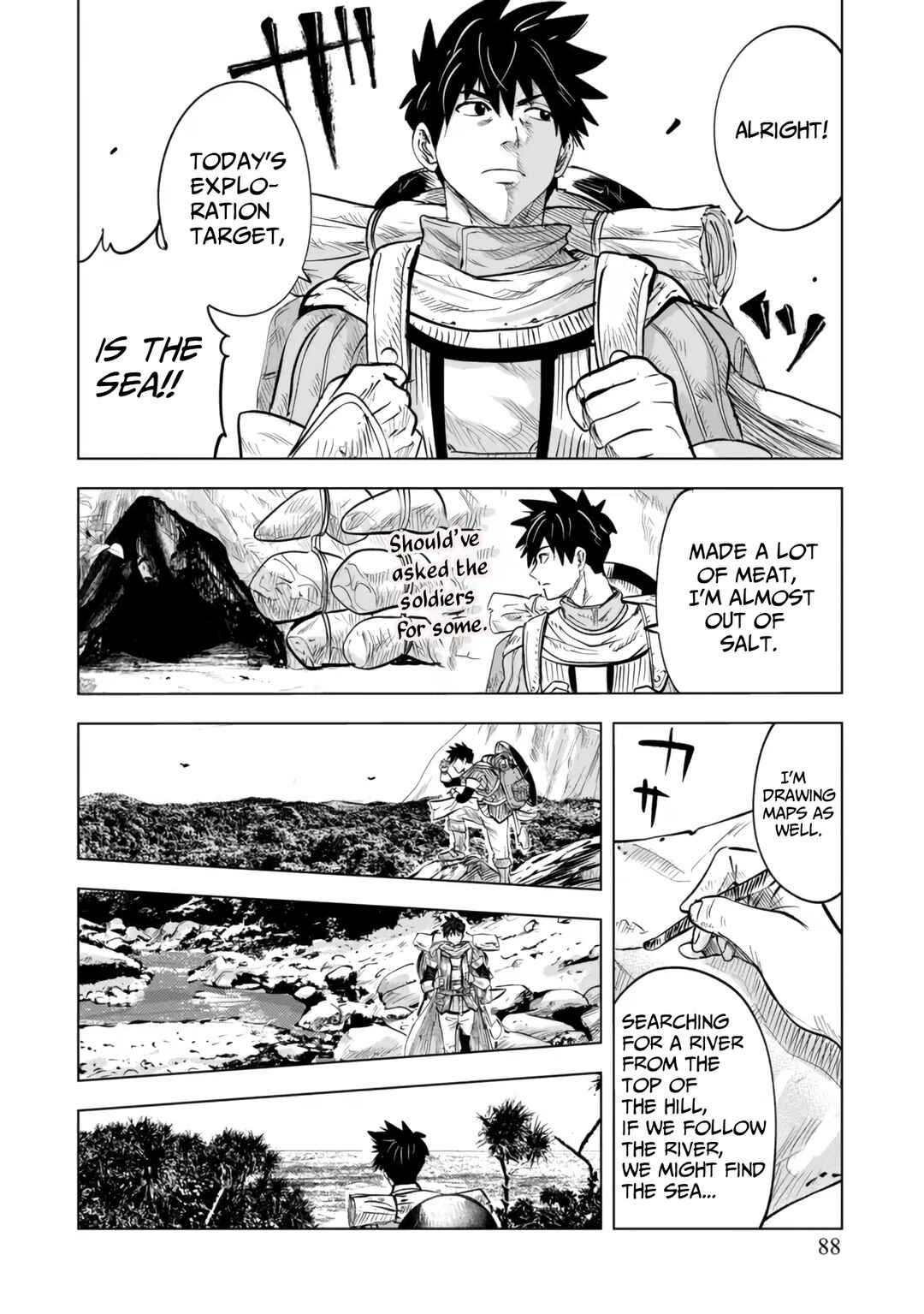 Page 16 Chapter 3.1 Makyou Seikatsu: Gakeppuchi Boukensha ga Hikikomoru ni wa Hirosugiru