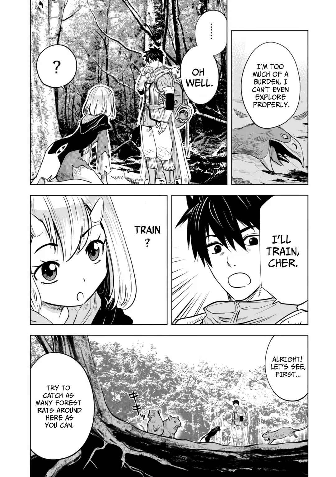 Page 4 Chapter 4.1 Makyou Seikatsu: Gakeppuchi Boukensha ga Hikikomoru ni wa Hirosugiru
