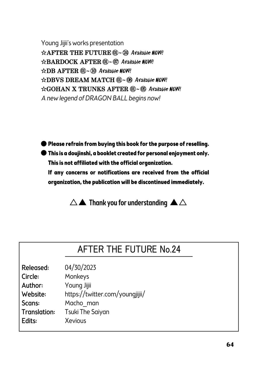 Page 65 Chapter 24 Dragon Ball AF (Young Jijii)