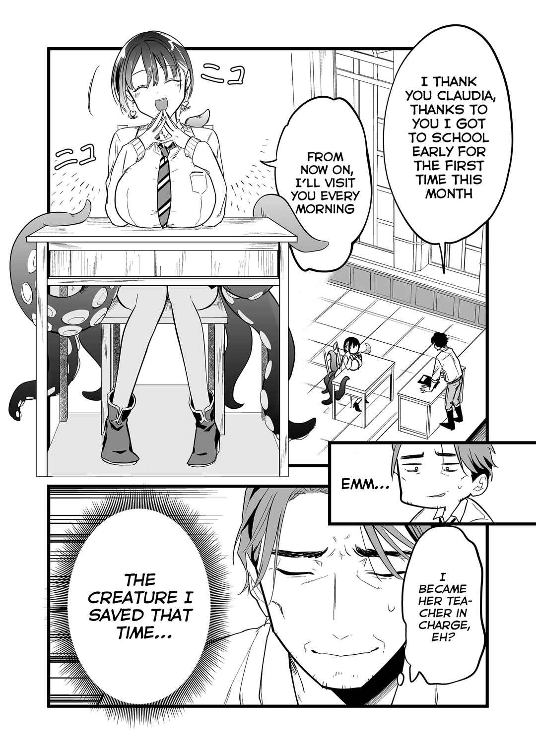 Page 5 Chapter 2 Ano Toki Tasukete Itadaita Monster Musume desu. Isekai Ossan Kyoushi Totsuzen no Moteki ni Konwaku suru