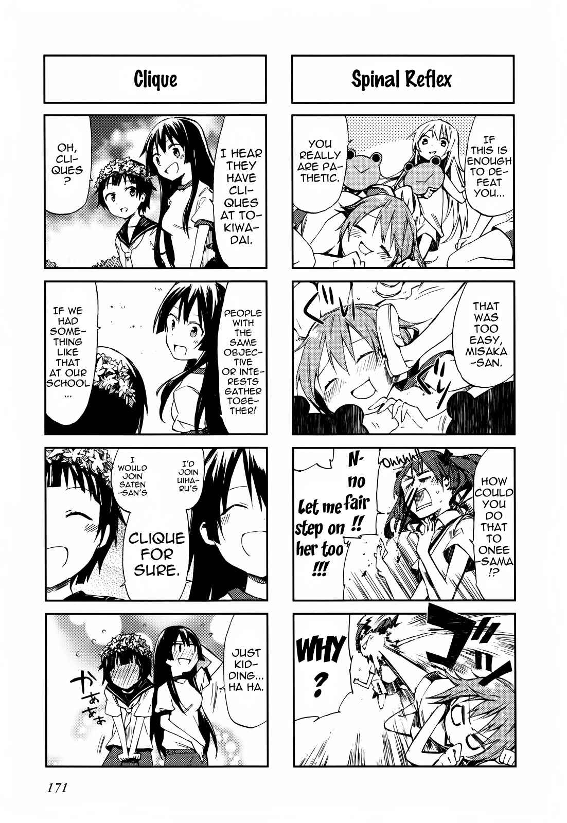 Page 3 Chapter 26 4-koma Koushiki Anthology - Toaru Kagaku no Railgun x Toaru Majutsu no Index