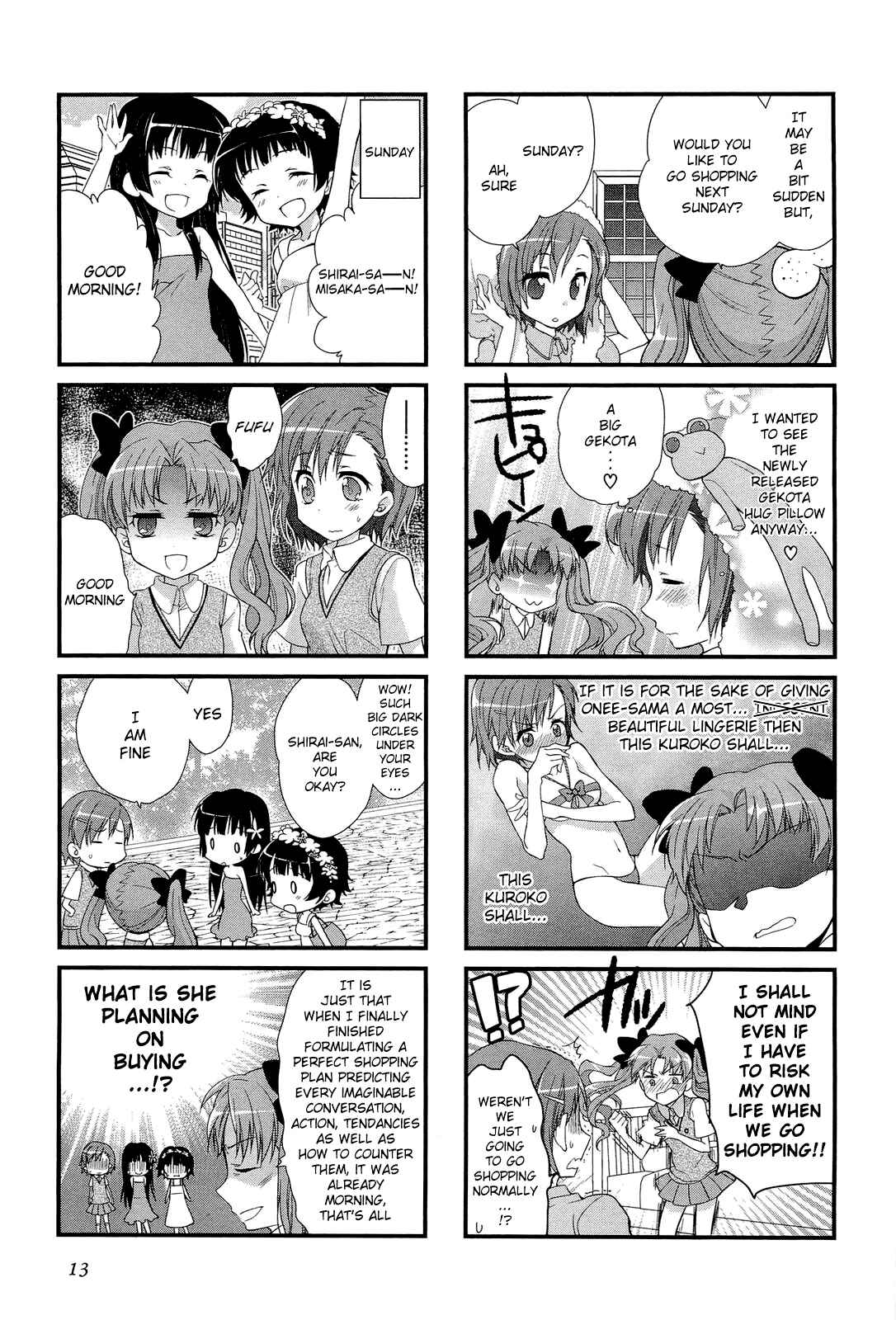 Page 3 Chapter 2 4-koma Koushiki Anthology - Toaru Kagaku no Railgun x Toaru Majutsu no Index