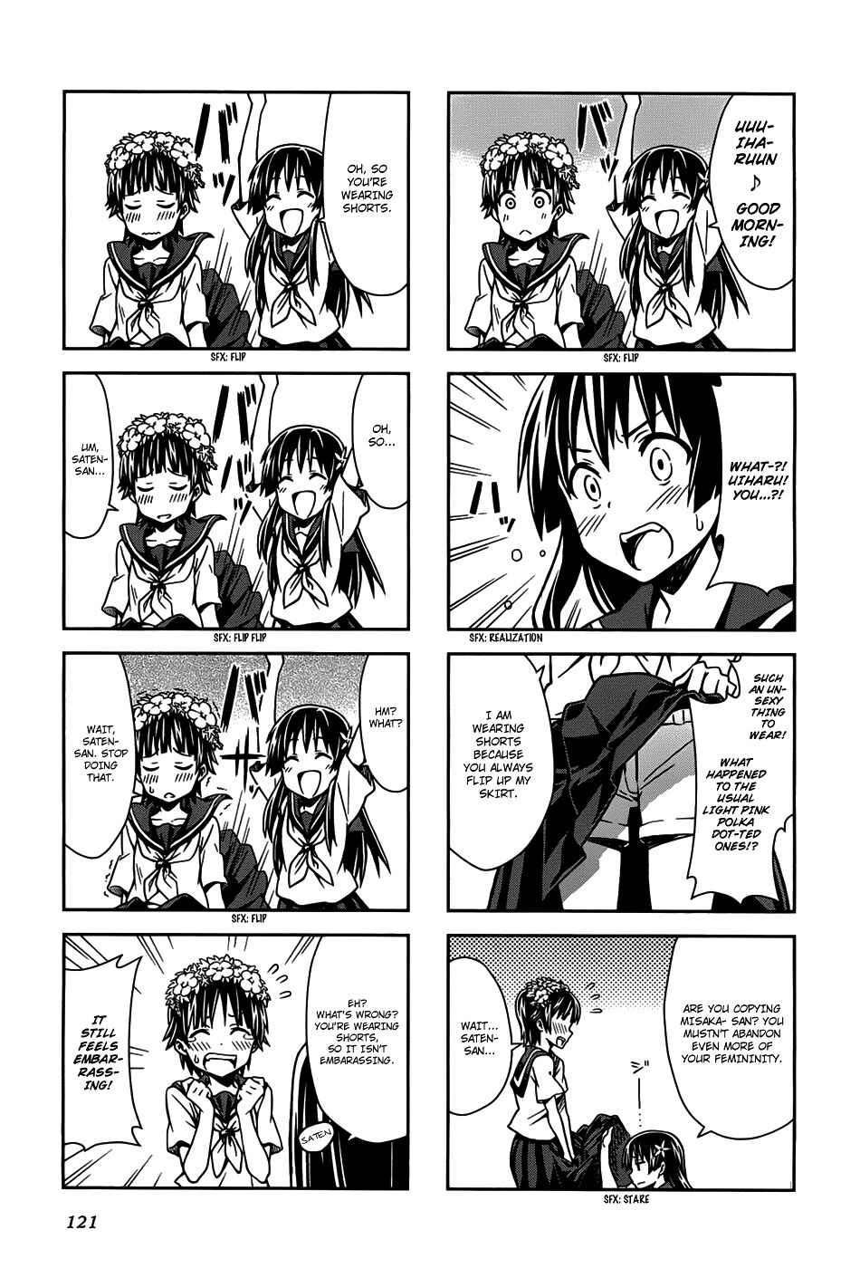 Page 8 Chapter 16 4-koma Koushiki Anthology - Toaru Kagaku no Railgun x Toaru Majutsu no Index