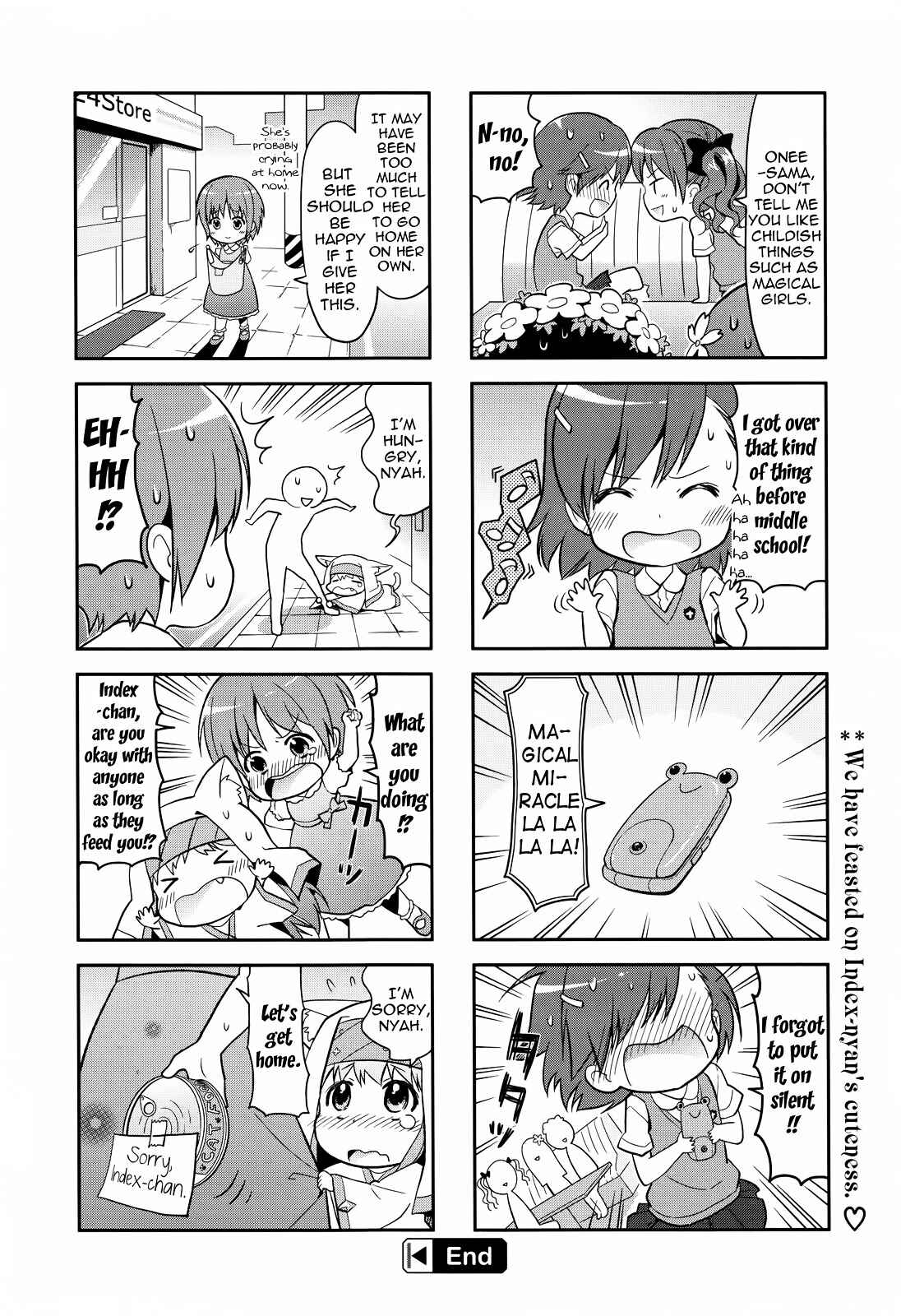 Page 8 Chapter 25 4-koma Koushiki Anthology - Toaru Kagaku no Railgun x Toaru Majutsu no Index