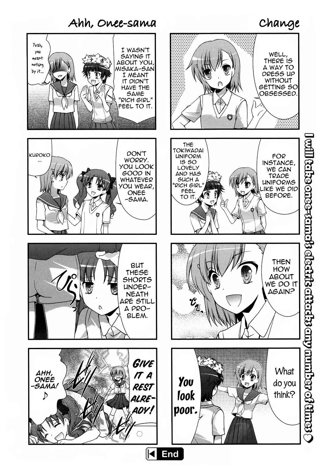 Page 7 Chapter 20 4-koma Koushiki Anthology - Toaru Kagaku no Railgun x Toaru Majutsu no Index