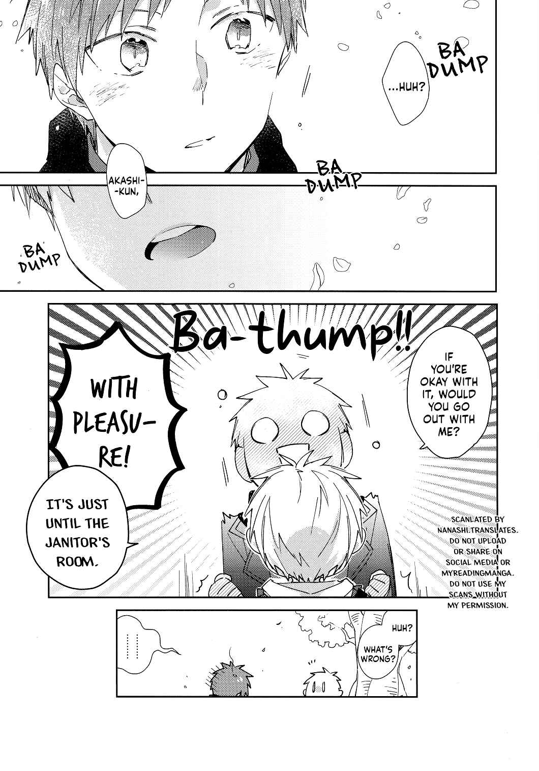 Page 7 Chapter Unknown_0af1 Kuroko no Basket - Sakurasaku Jinx (Doujinshi)