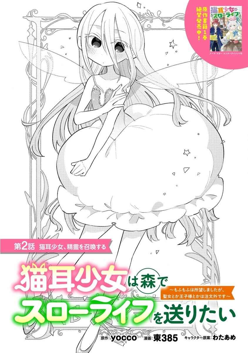 Page 2 Chapter 2 Nekomimi Shoujo wa Mori de Slow Life wo Okuritai ~Mofumofu wa Shomou Shimashita ga, Seijo to ka Ouji-sama to ka wa Chuumongai desu~