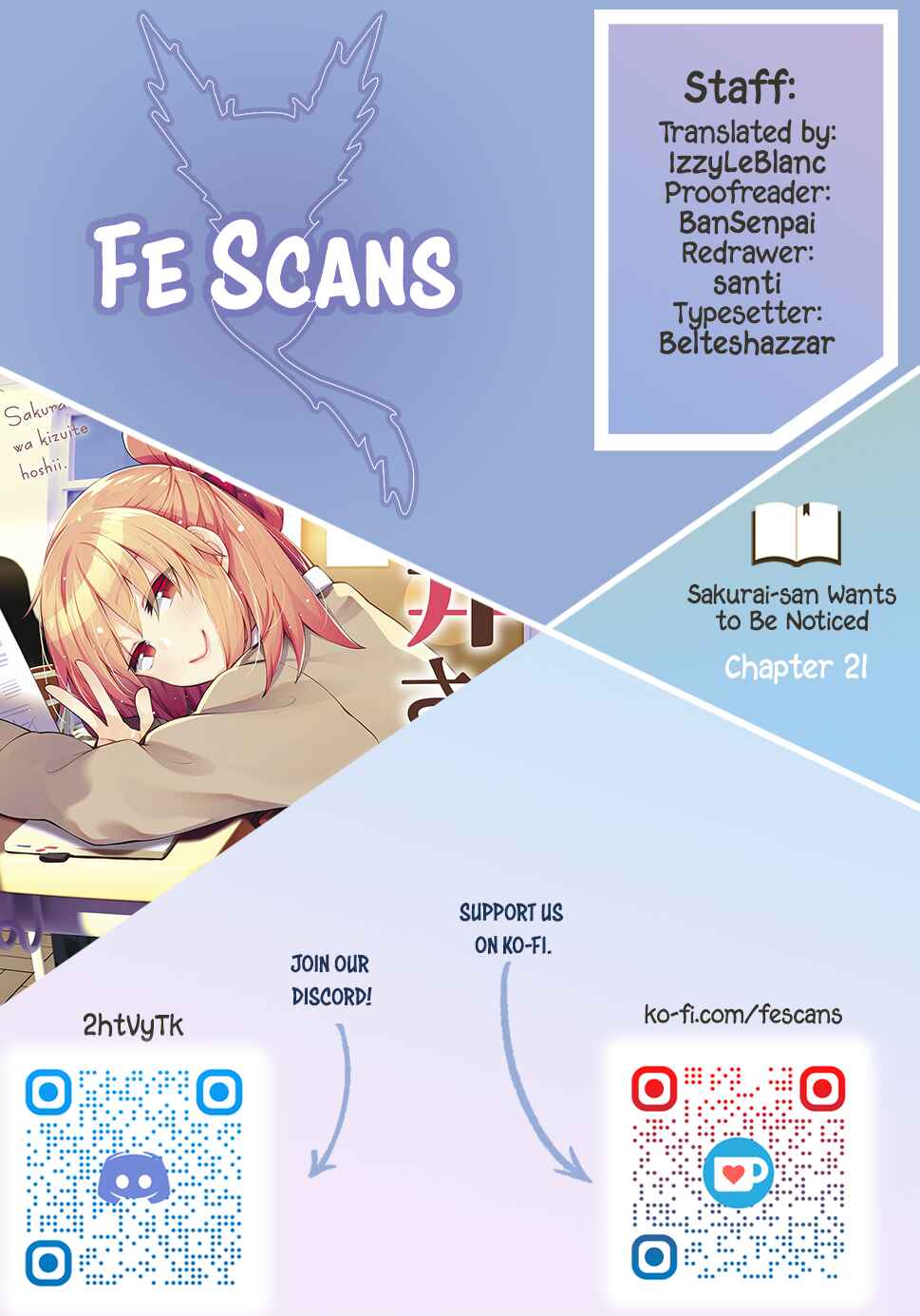 Page 1 Chapter 21 Sakurai-san wa Kizuite Hoshii