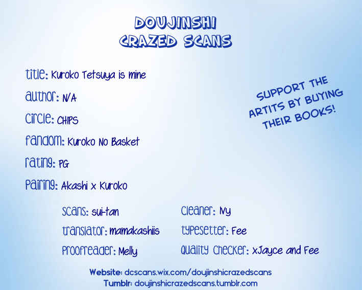 Page 23 Chapter Unknown_dc26 Kuroko no Basuke - Kuroko Tetsuya Is Mine (Doujinshi)