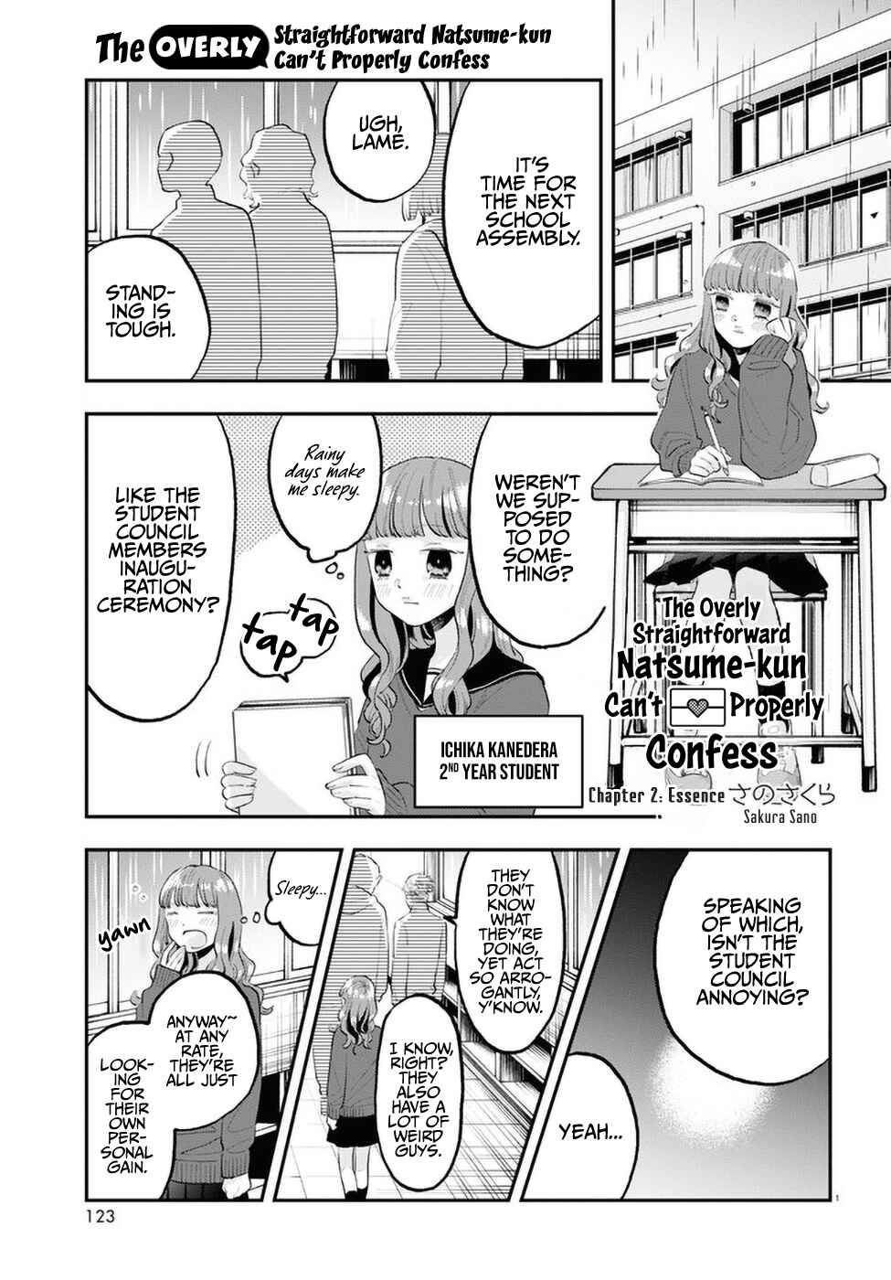 Page 1 Chapter 2 The Overly Straightforward Natsume-kun Cant Properly Confess