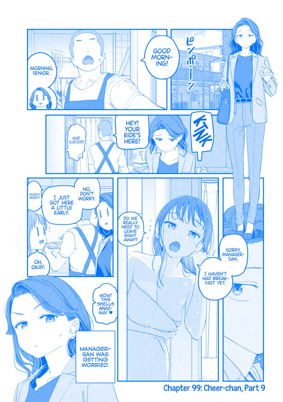 Page 2 Chapter 99 Getsuyoubi no Tawawa (Blue) (Fan Colored)
