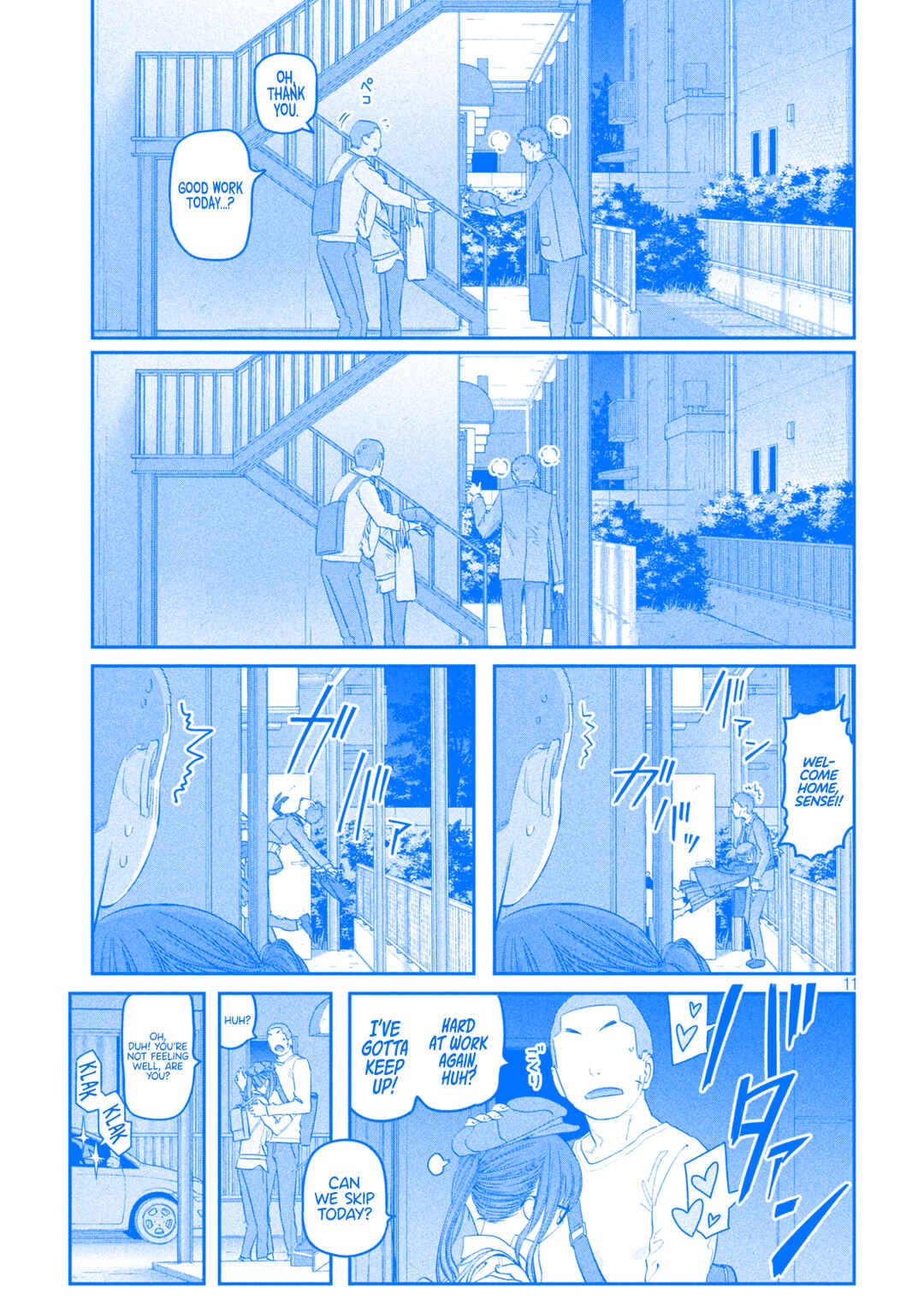 Page 12 Chapter 92 Getsuyoubi no Tawawa (Blue) (Fan Colored)