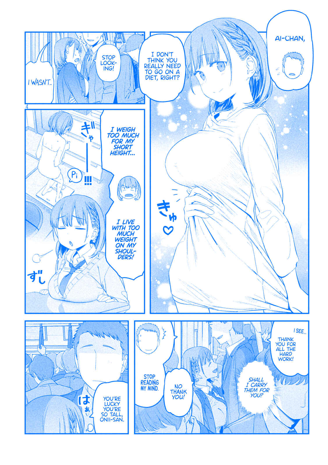 Page 4 Chapter 36 Getsuyoubi no Tawawa (Blue) (Fan Colored)