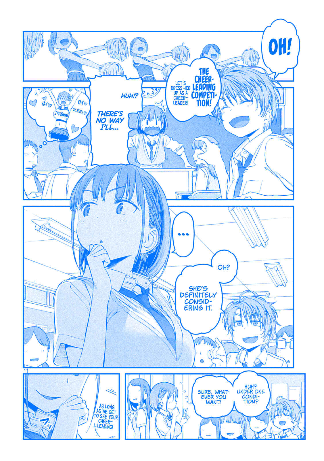 Page 11 Chapter 44 Getsuyoubi no Tawawa (Blue) (Fan Colored)