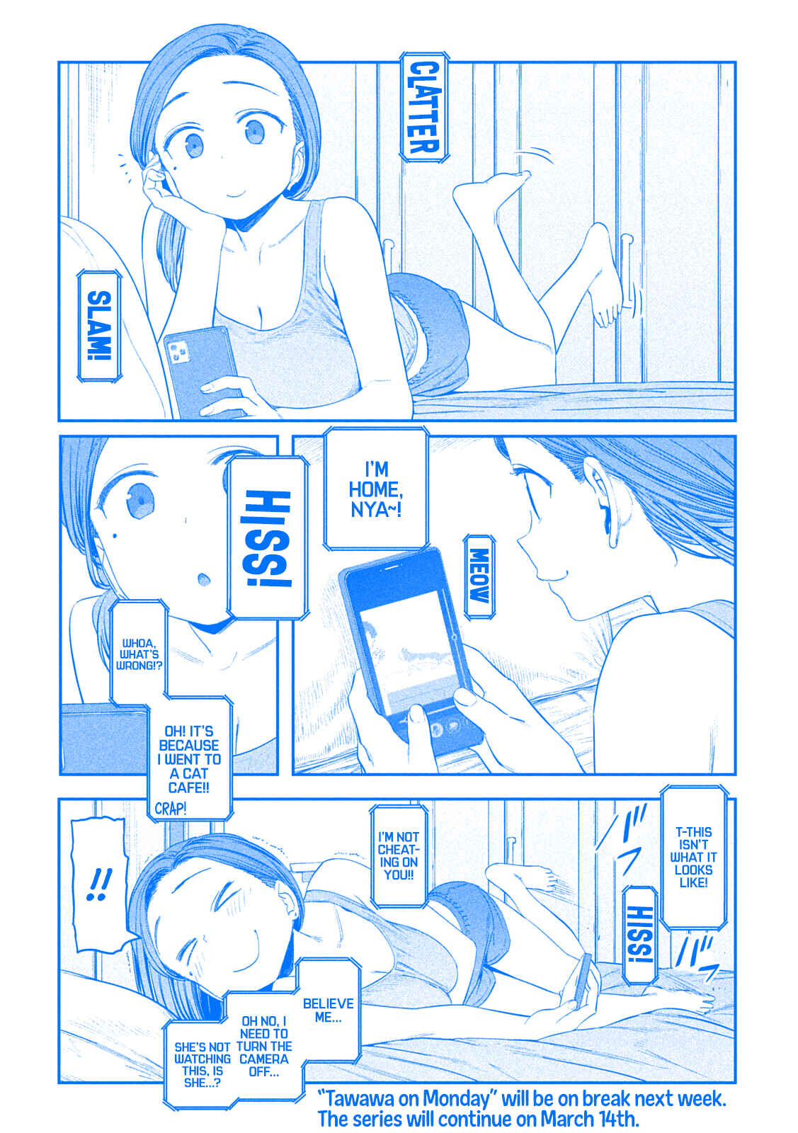 Page 14 Chapter 41 Getsuyoubi no Tawawa (Blue) (Fan Colored)