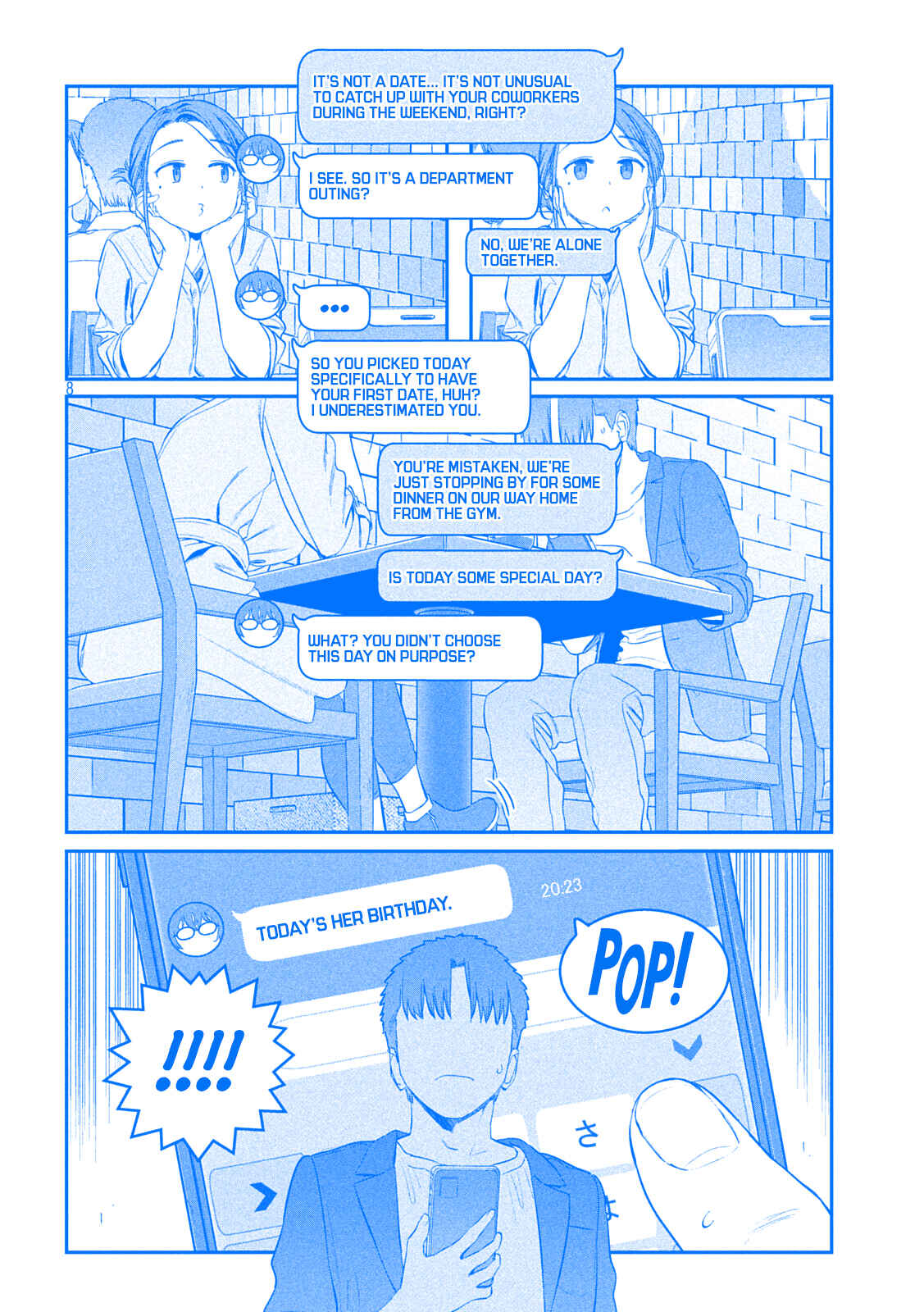 Page 8 Chapter 41 Getsuyoubi no Tawawa (Blue) (Fan Colored)