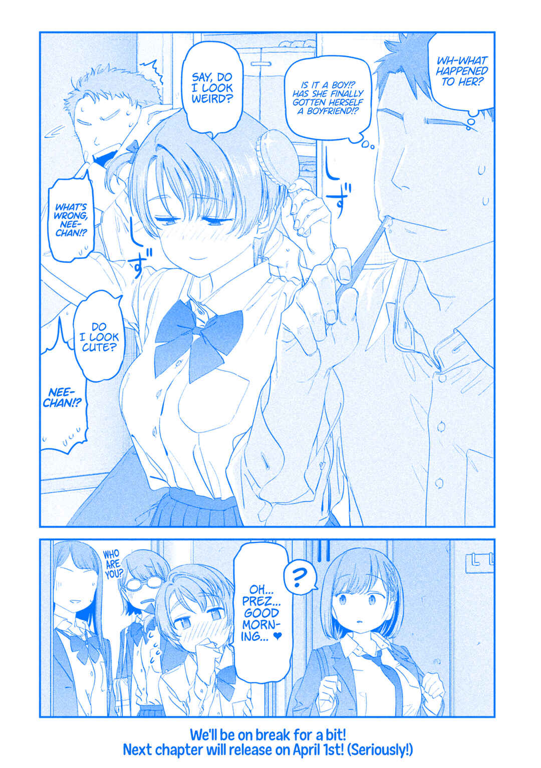 Page 13 Chapter 95 Getsuyoubi no Tawawa (Blue) (Fan Colored)