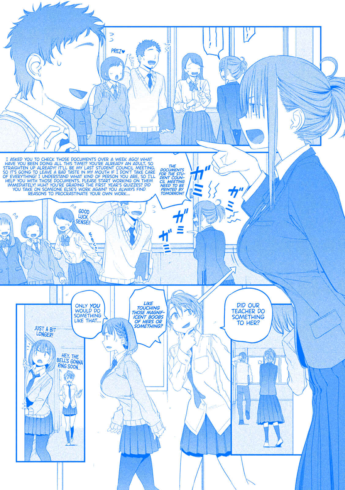 Page 12 Chapter 11 Getsuyoubi no Tawawa (Blue) (Fan Colored)