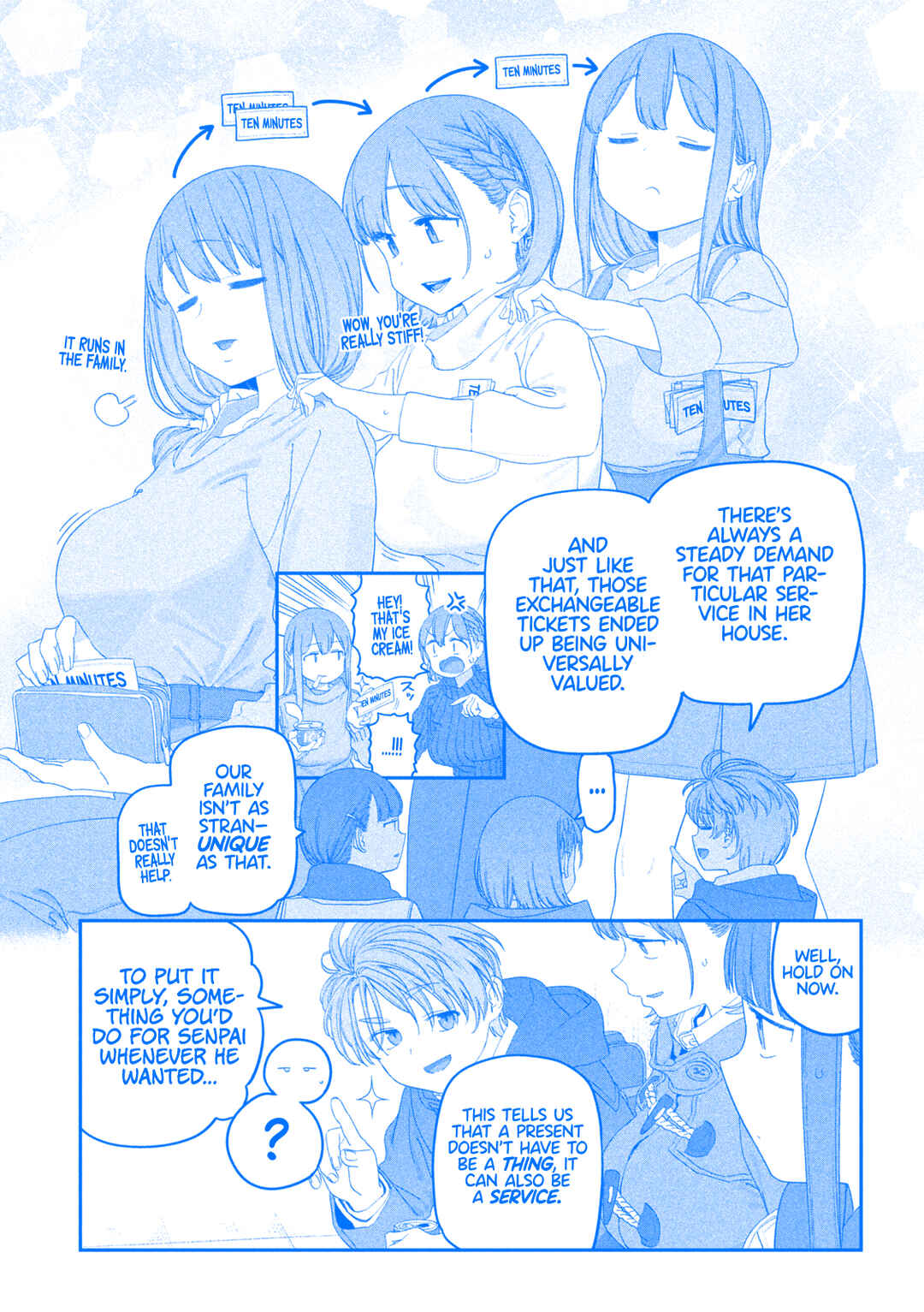 Page 10 Chapter 121 Getsuyoubi no Tawawa (Blue) (Fan Colored)