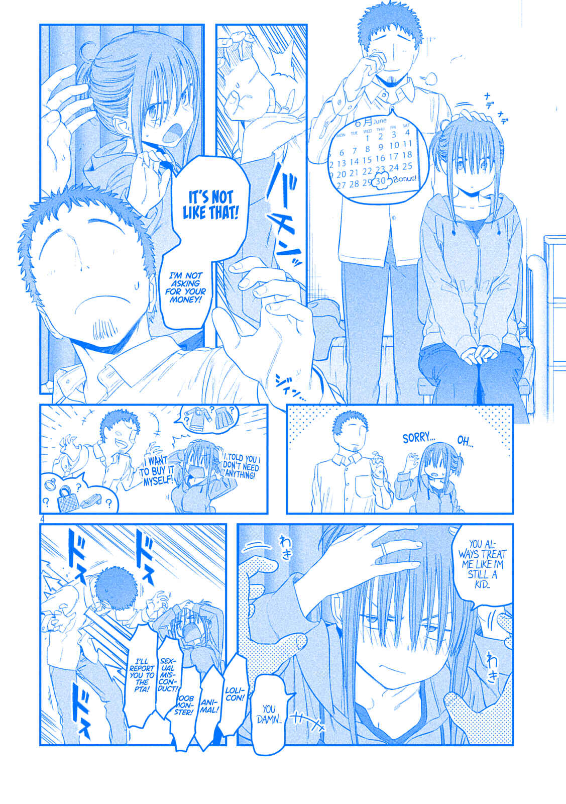 Page 4 Chapter 40 Getsuyoubi no Tawawa (Blue) (Fan Colored)