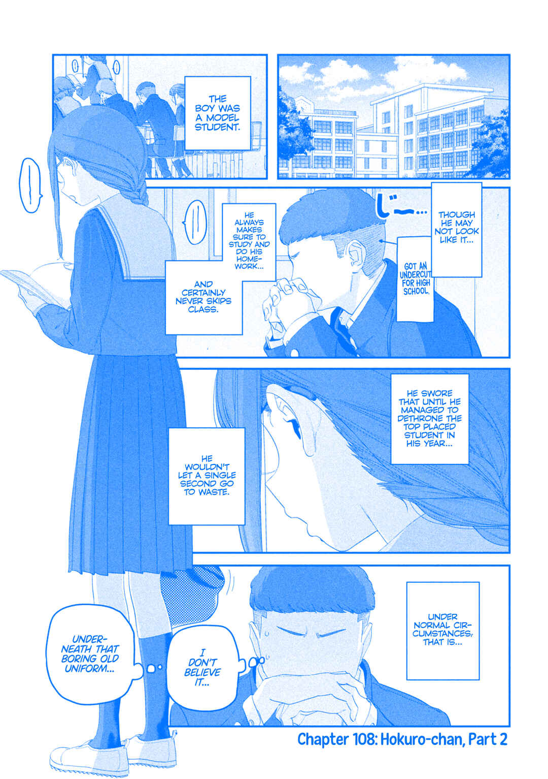 Page 2 Chapter 108 Getsuyoubi no Tawawa (Blue) (Fan Colored)