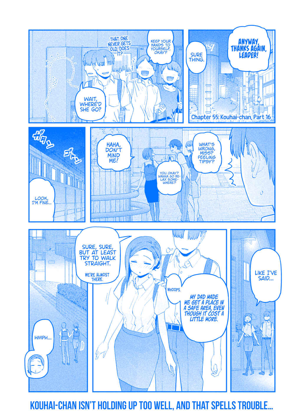 Page 1 Chapter 55 Getsuyoubi no Tawawa (Blue) (Fan Colored)