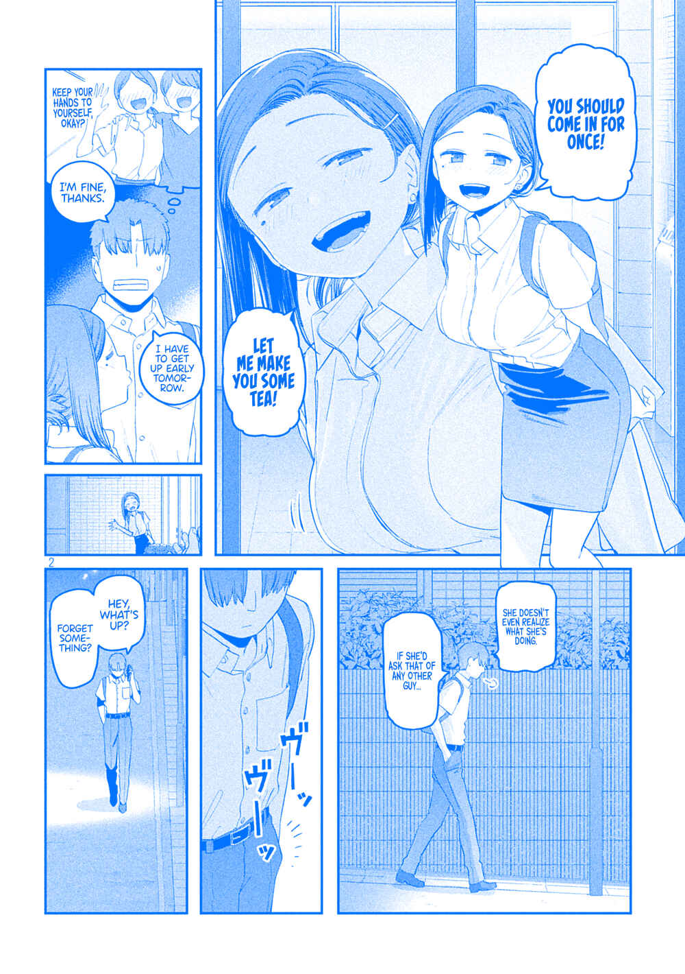 Page 2 Chapter 55 Getsuyoubi no Tawawa (Blue) (Fan Colored)
