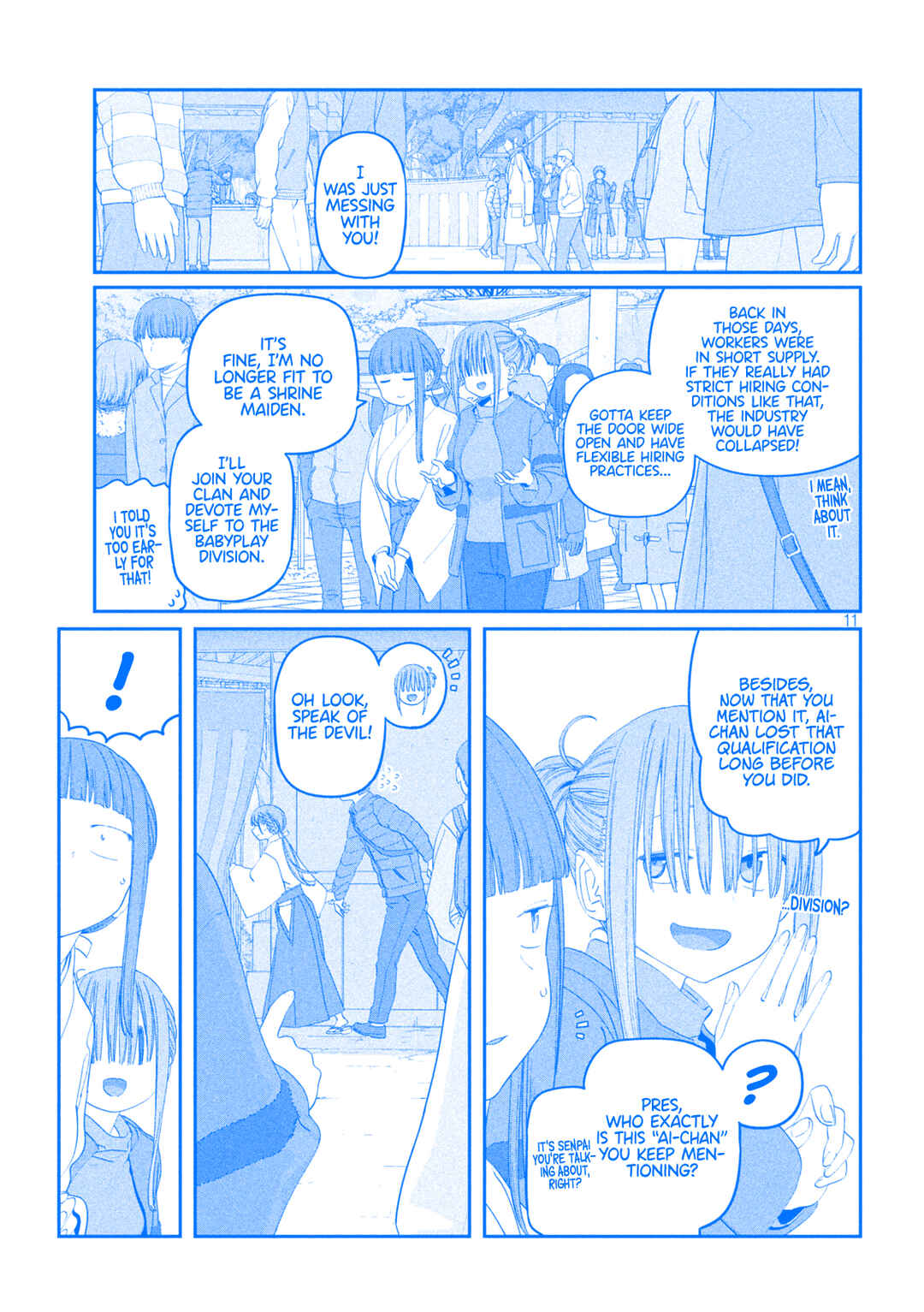Page 12 Chapter 124 Getsuyoubi no Tawawa (Blue) (Fan Colored)