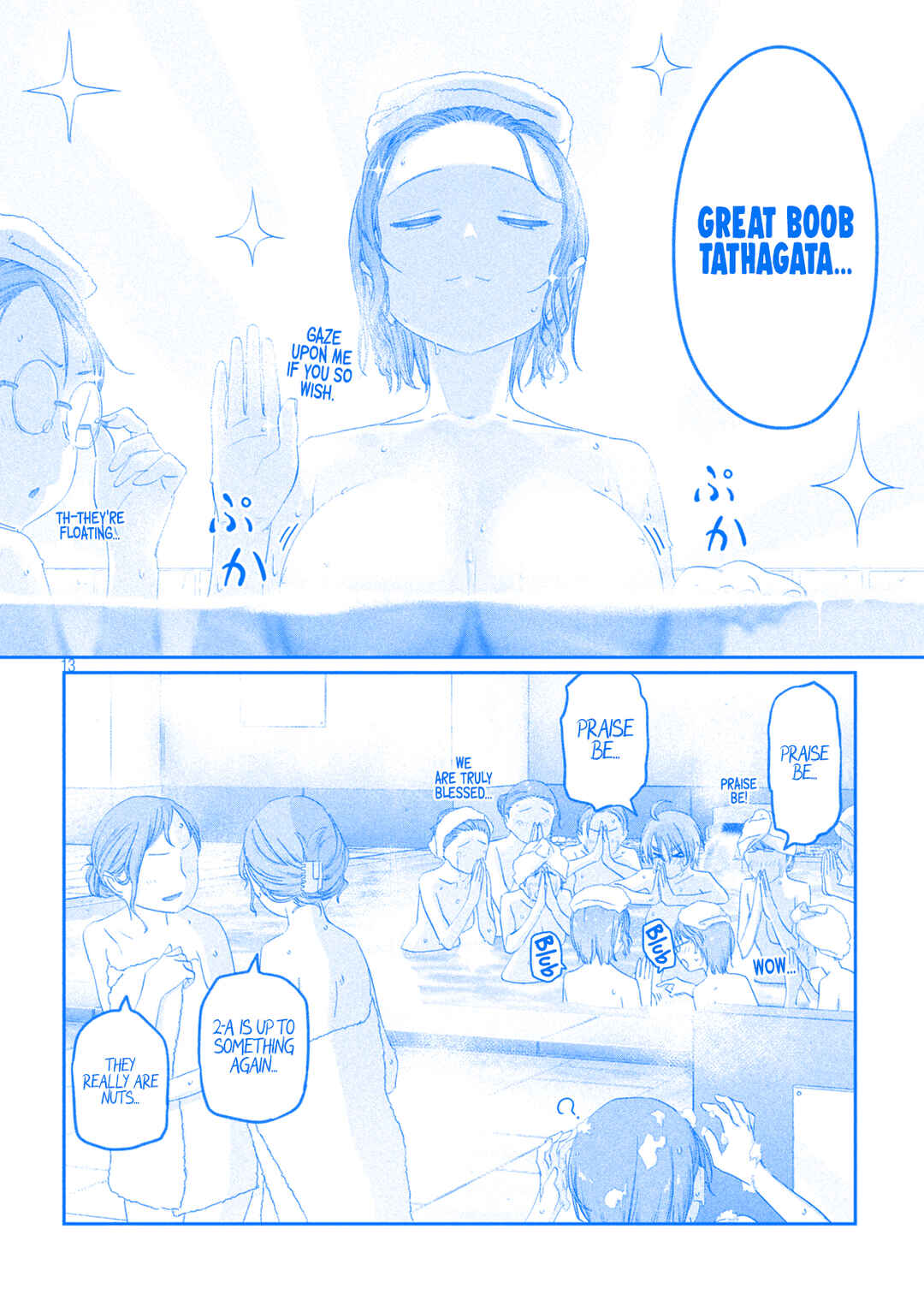 Page 14 Chapter 100 Getsuyoubi no Tawawa (Blue) (Fan Colored)