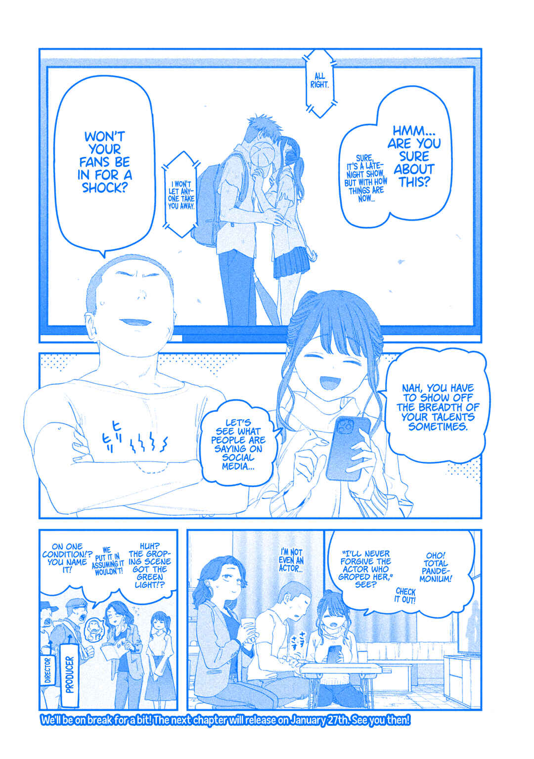 Page 17 Chapter 113 Getsuyoubi no Tawawa (Blue) (Fan Colored)
