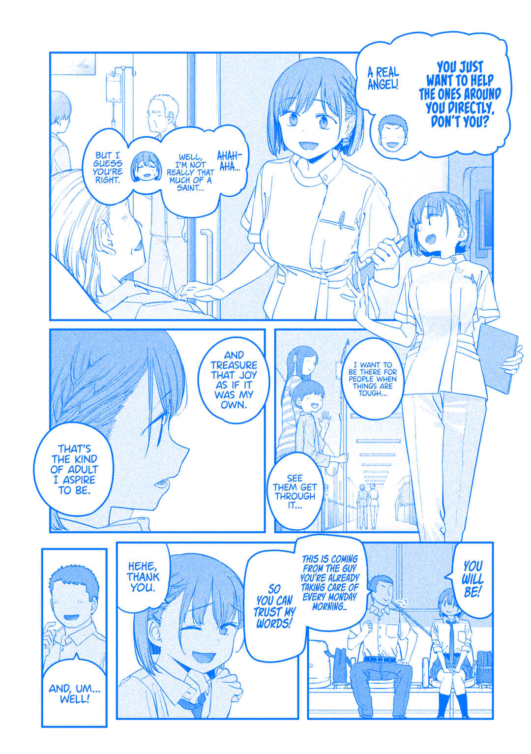 Page 12 Chapter 70 Getsuyoubi no Tawawa (Blue) (Fan Colored)