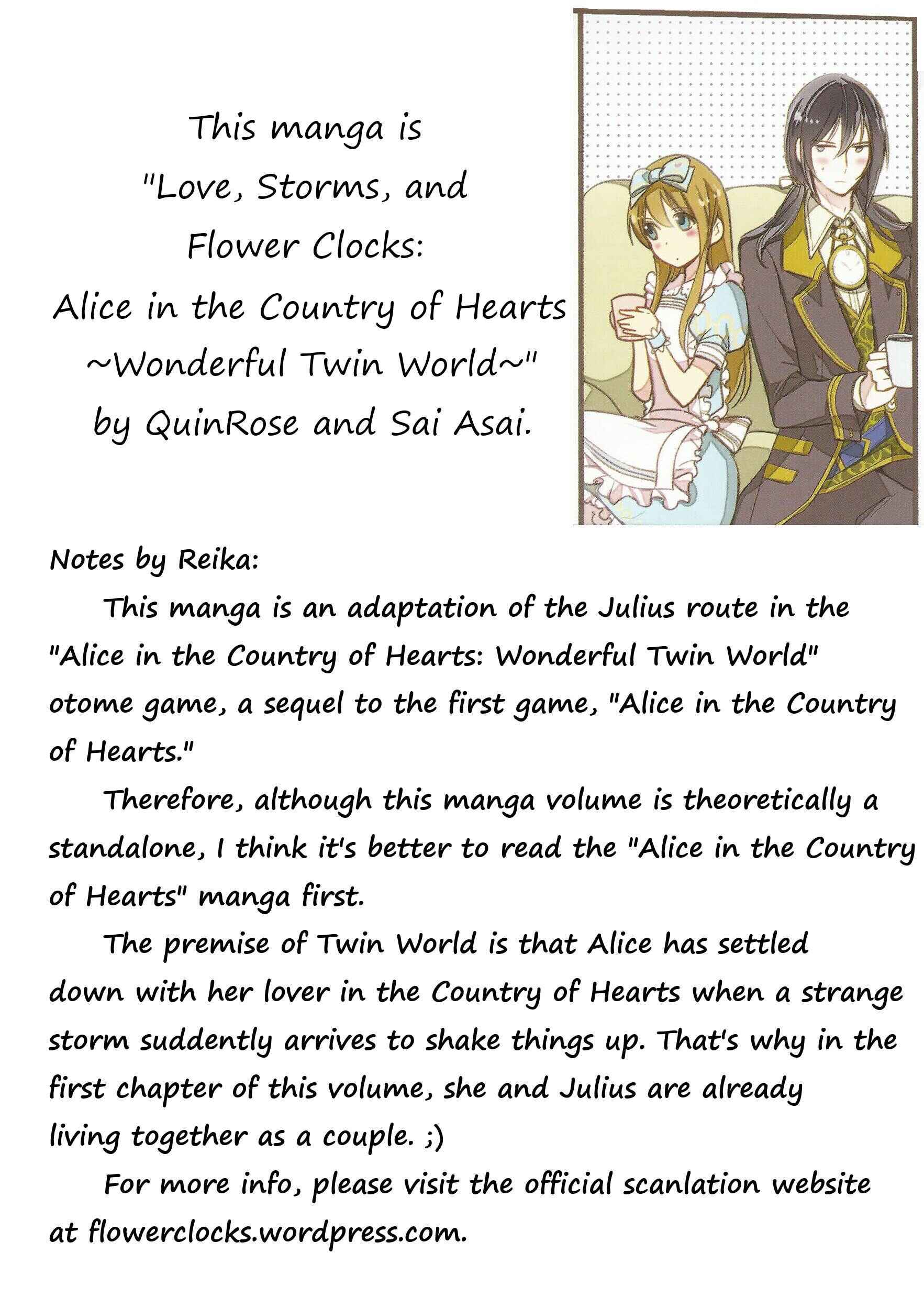 Page 16 Chapter 2.1 Alice in the Country of Hearts ~Wonderful Twin World~ Love, Storms, and Flower Clocks