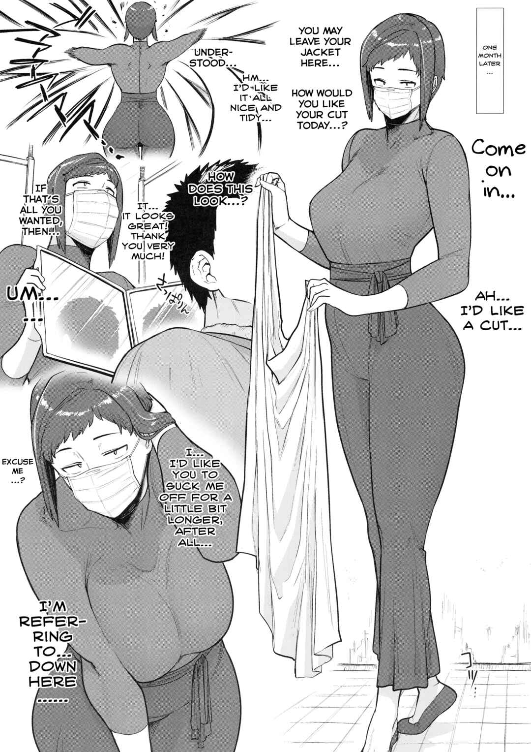Page 8 Chapter 1 1000 Yen Cut no Onee-san ni Suite Morau Hon.