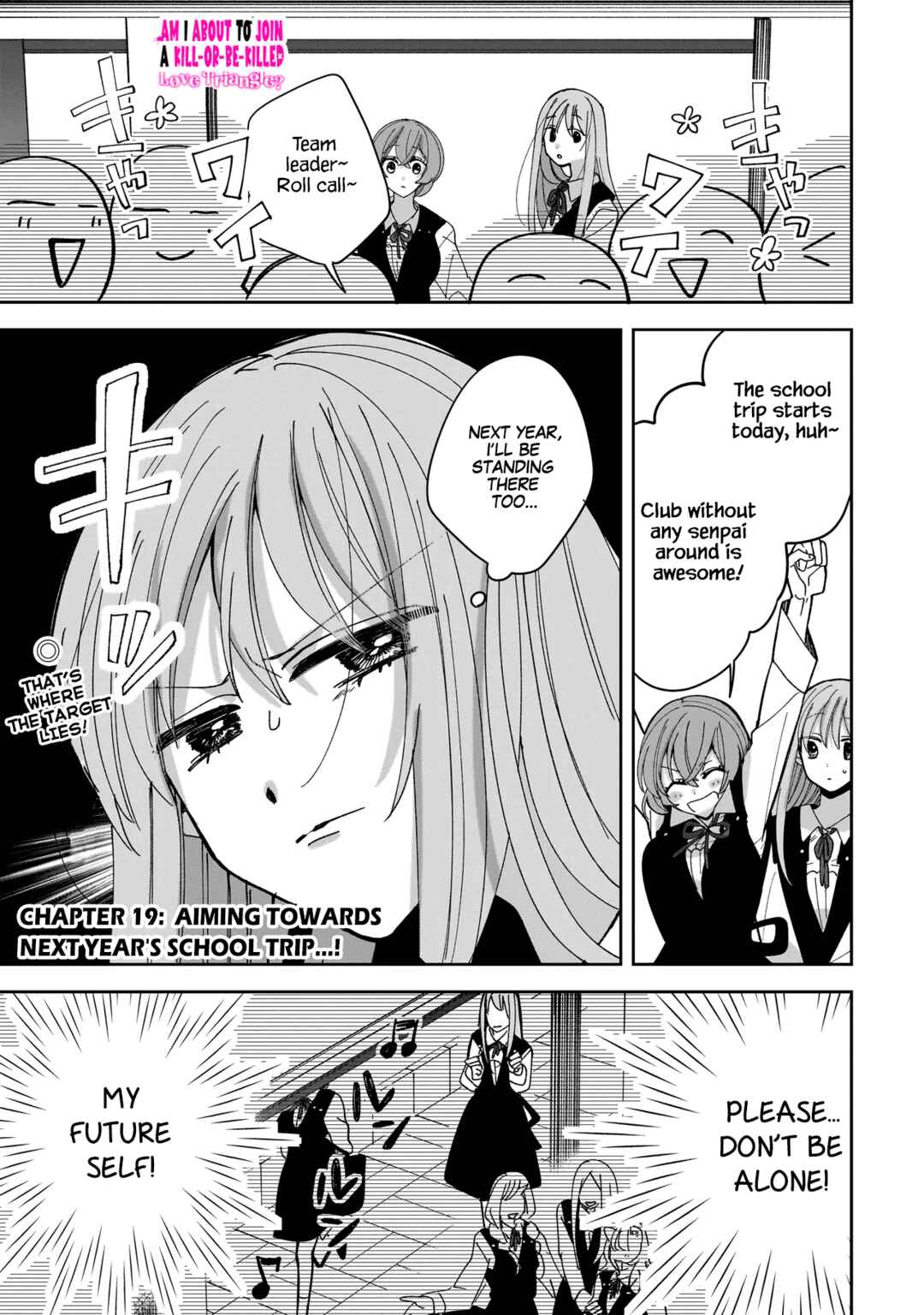 Page 1 Chapter 19 Koroshi Korosare Sankaku Kankei ni Watashi ga Ima kara Hairun desu ka?