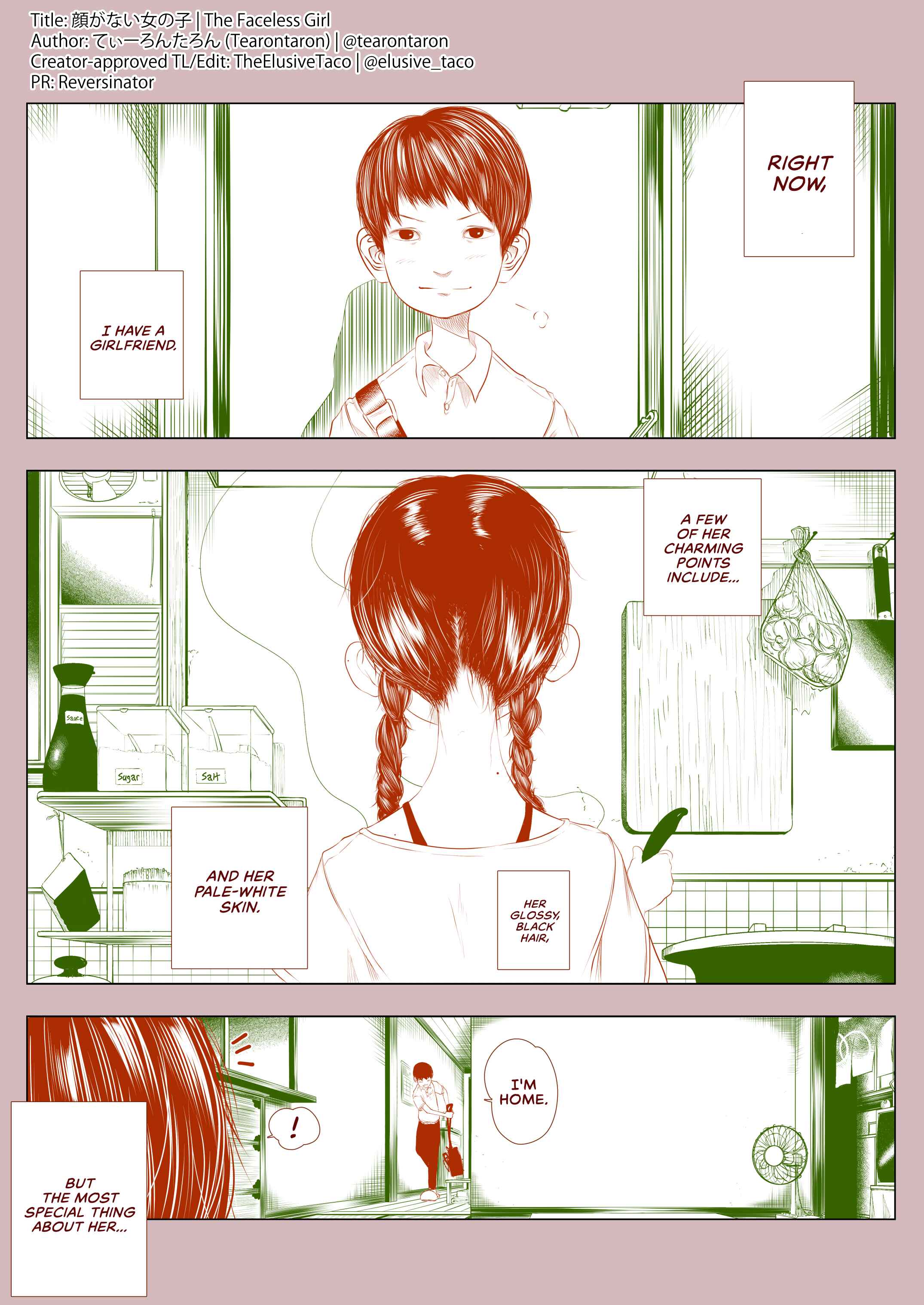 Page 1 Chapter 1 Kao ga Nai Onnanoko
