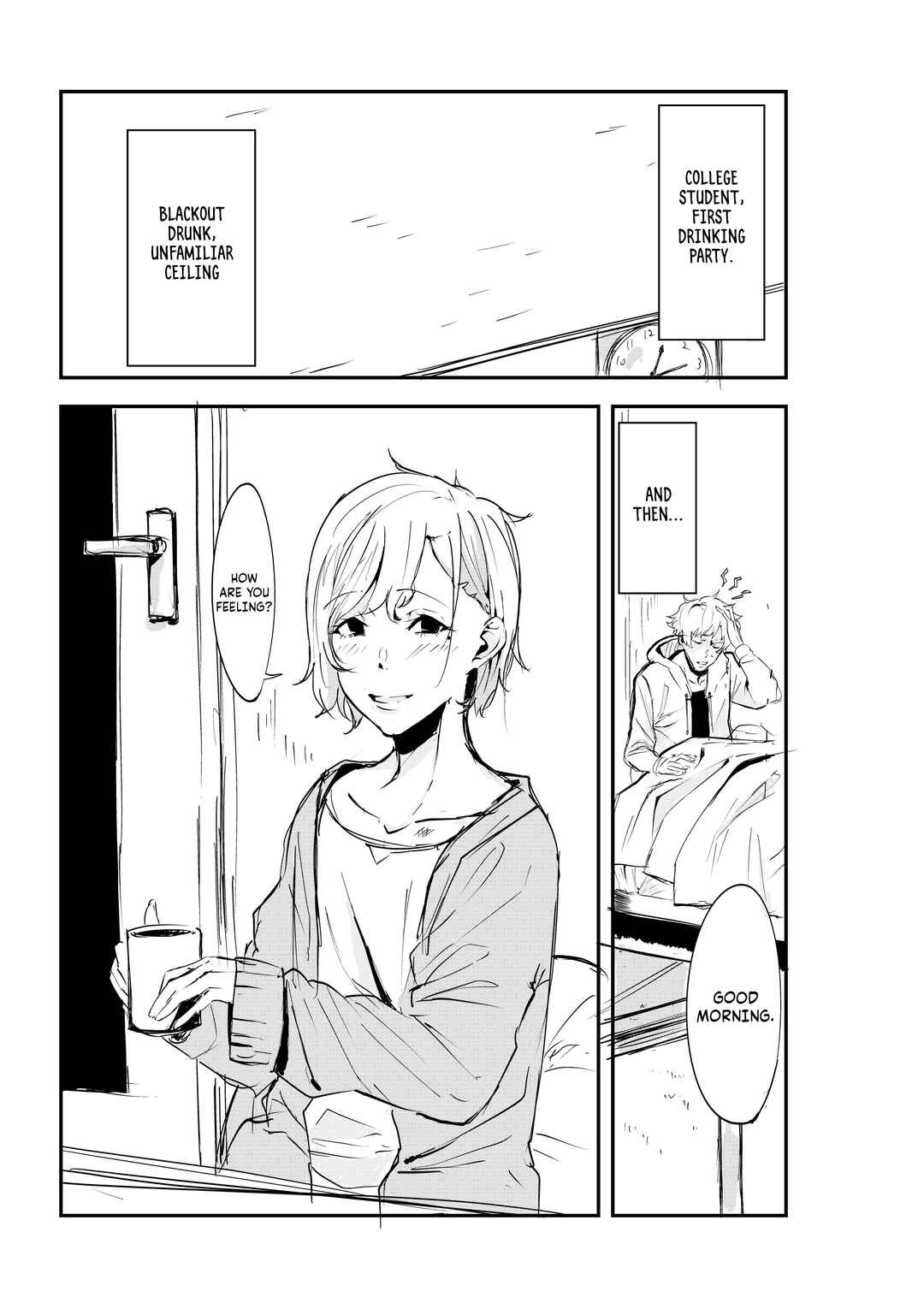 Page 1 Chapter 1.1 Yasashii Senpai ni Tewodashita