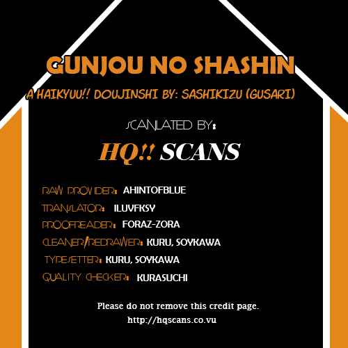 Page 33 Chapter Unknown_a092 Haikyuu!! - Gunjou no Shashin (Doujinshi)