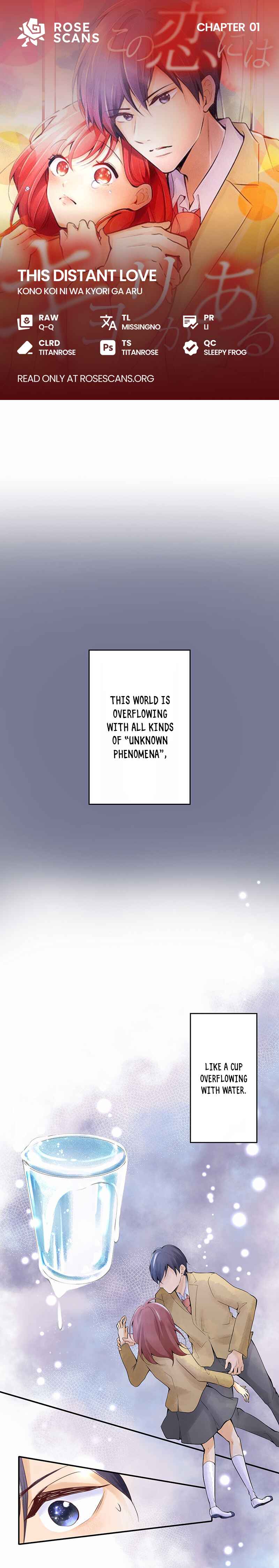 Page 1 Chapter 1 This Distant Love