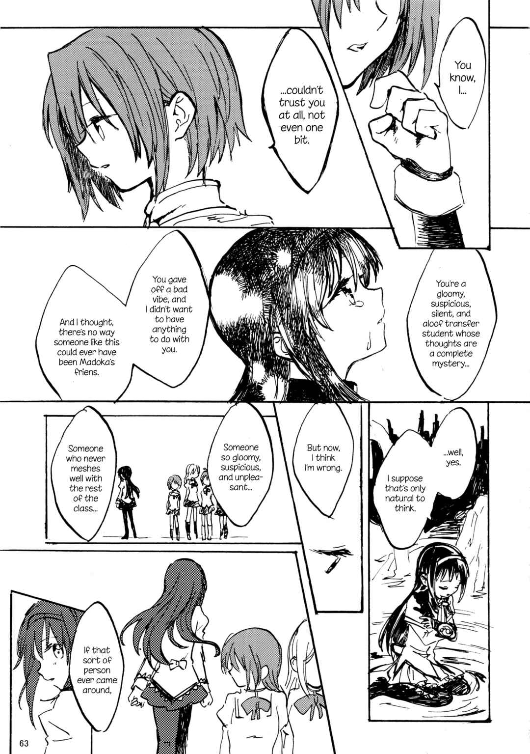 Page 63 Chapter Unknown_d383 Mahou Shoujo Madoka★Magica - Akemi Homura ga Tenkou Shitara Kaname Madoka ga Shindeita Hanashi (Doujinshi)