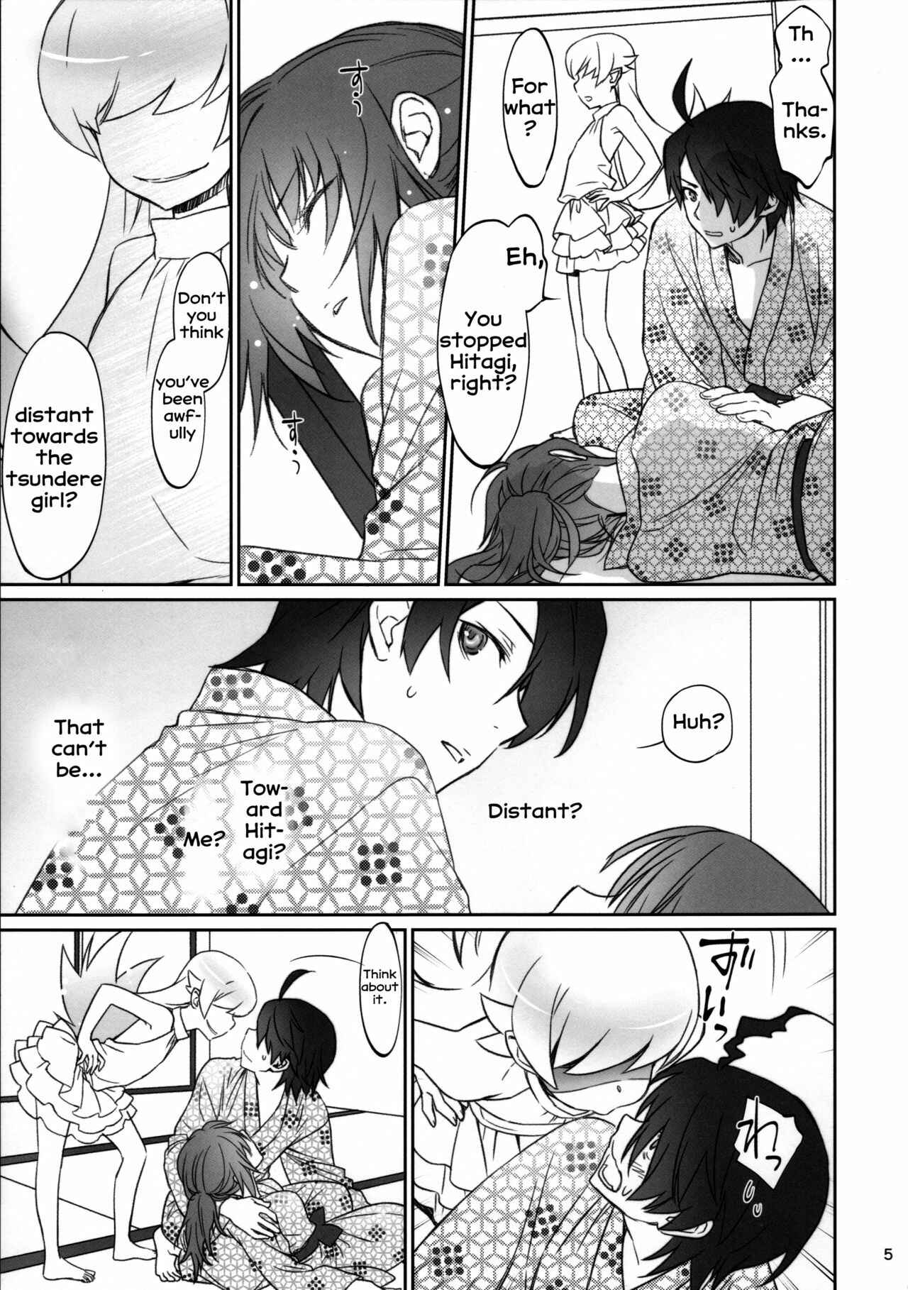 Page 4 Chapter 3 Bakemonogatari - Hitagi Family (Doujinshi)