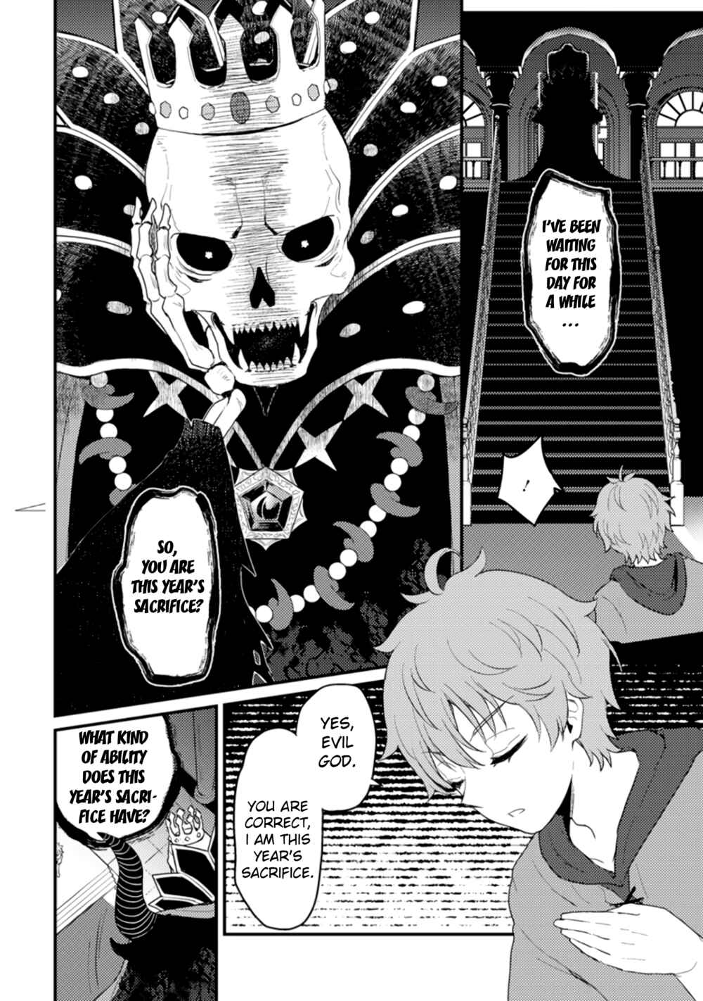 Page 4 Chapter 1.1 Ikenie ni Natta Ore ga Nazeka Jashin wo Horoboshite Shimatta Ken